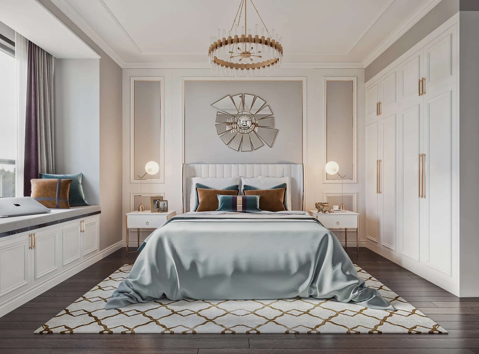 FULL SCENE 3DS MAX – CORONA RENDER – BEDROOM – 080