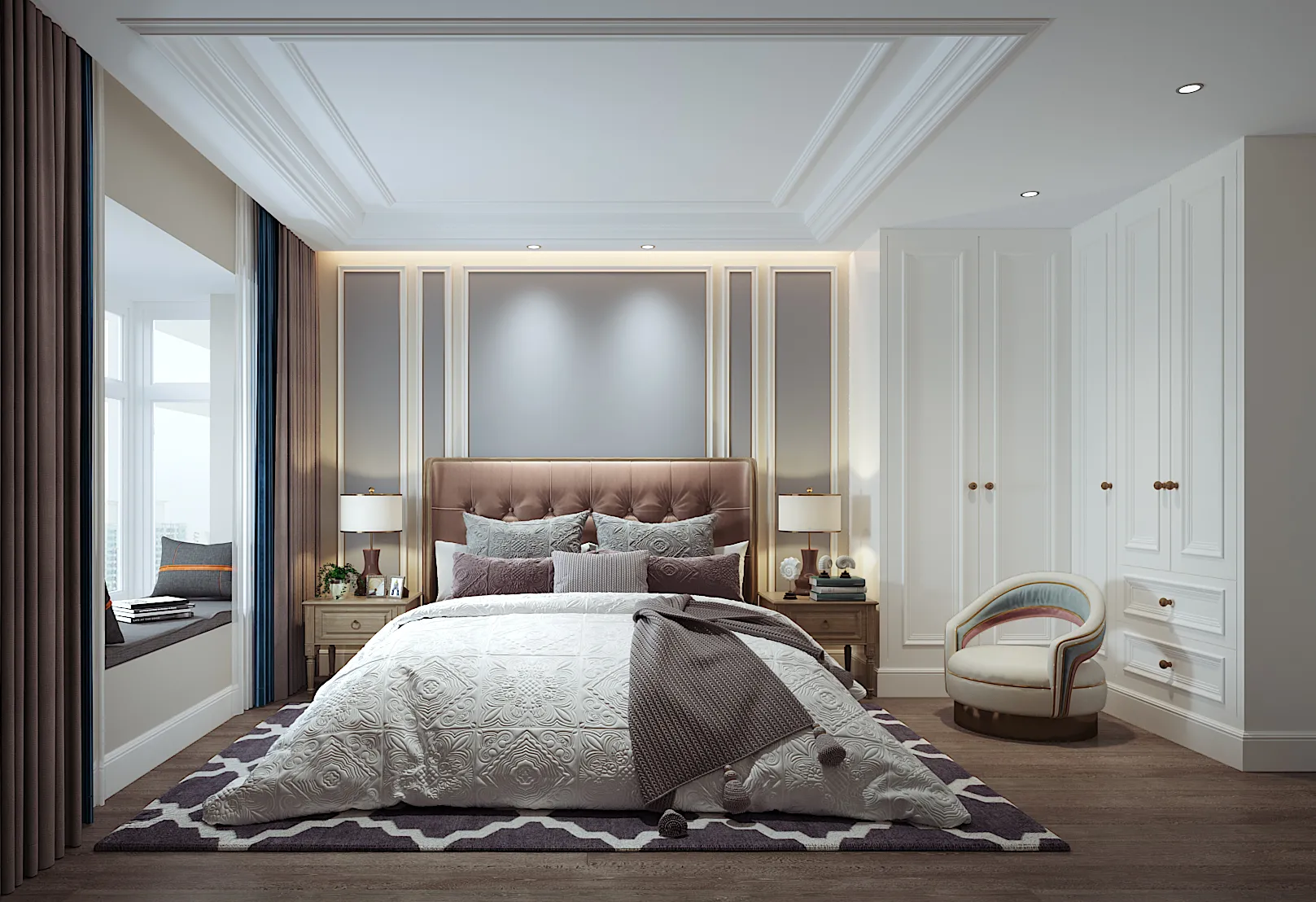 FULL SCENE 3DS MAX – CORONA RENDER – BEDROOM – 082