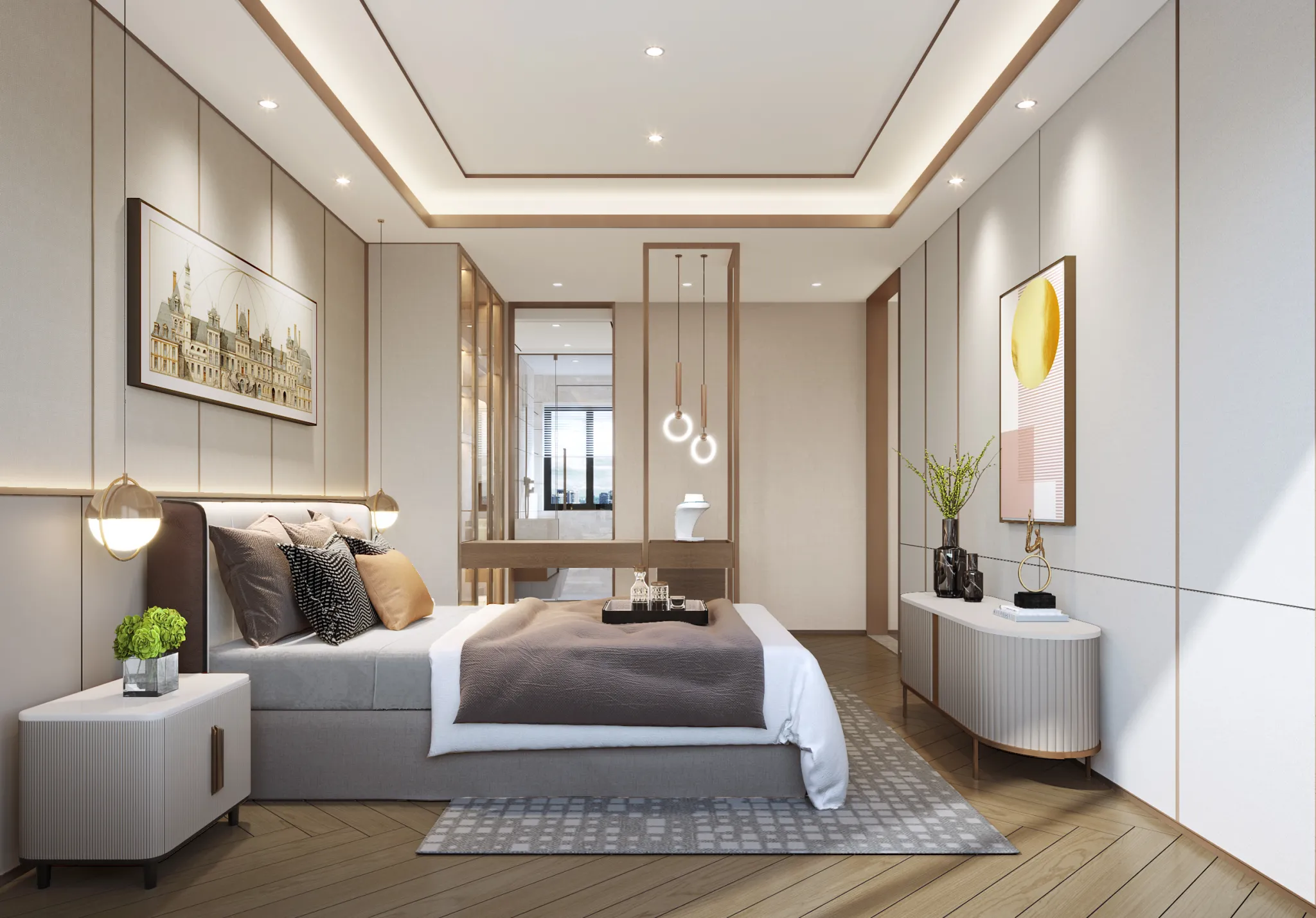 FULL SCENE 3DS MAX – CORONA RENDER – BEDROOM – 085