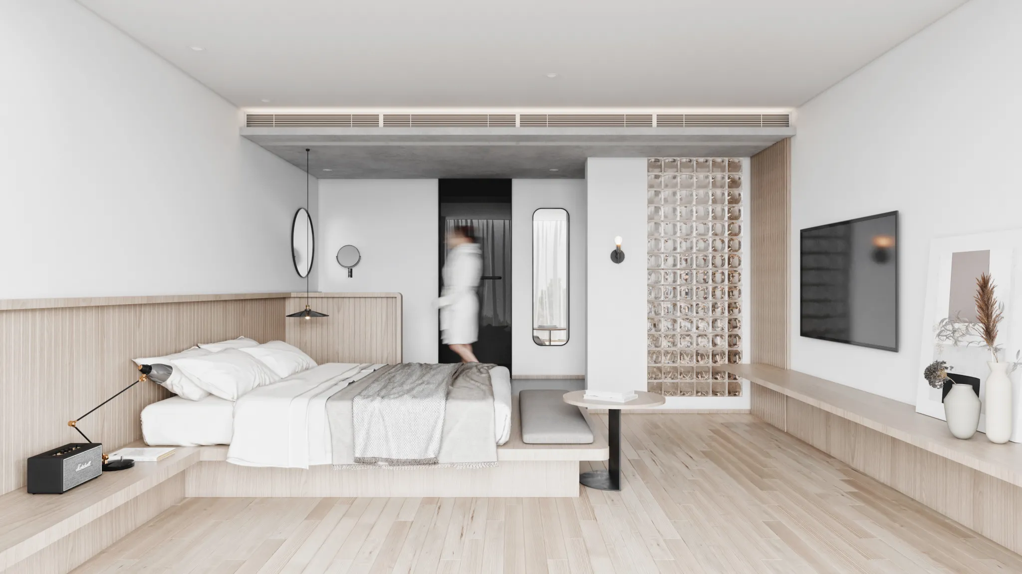 FULL SCENE 3DS MAX – CORONA RENDER – BEDROOM – 090