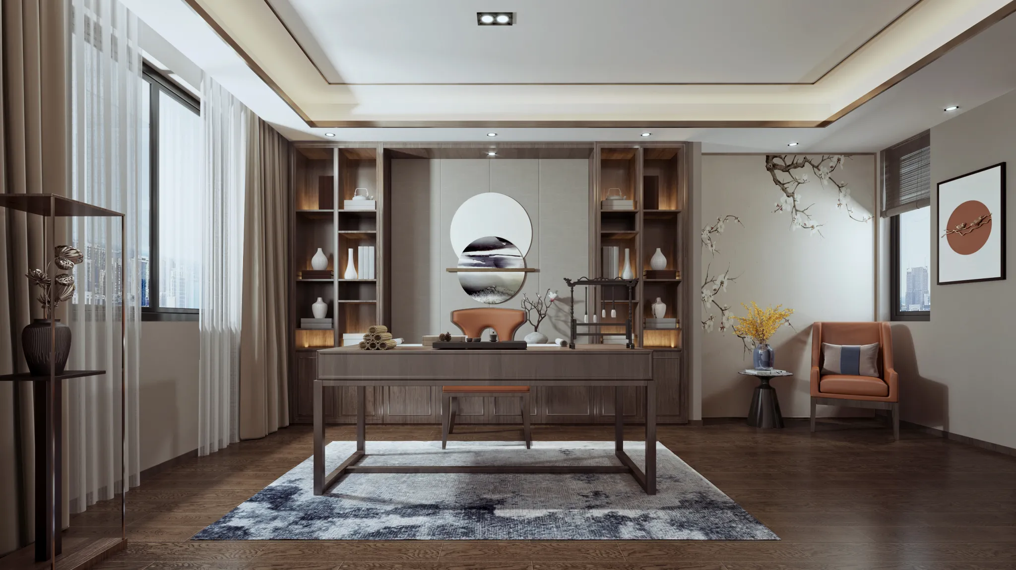 FULL SCENE 3DS MAX – CORONA RENDER – HOME OFFICE – 009