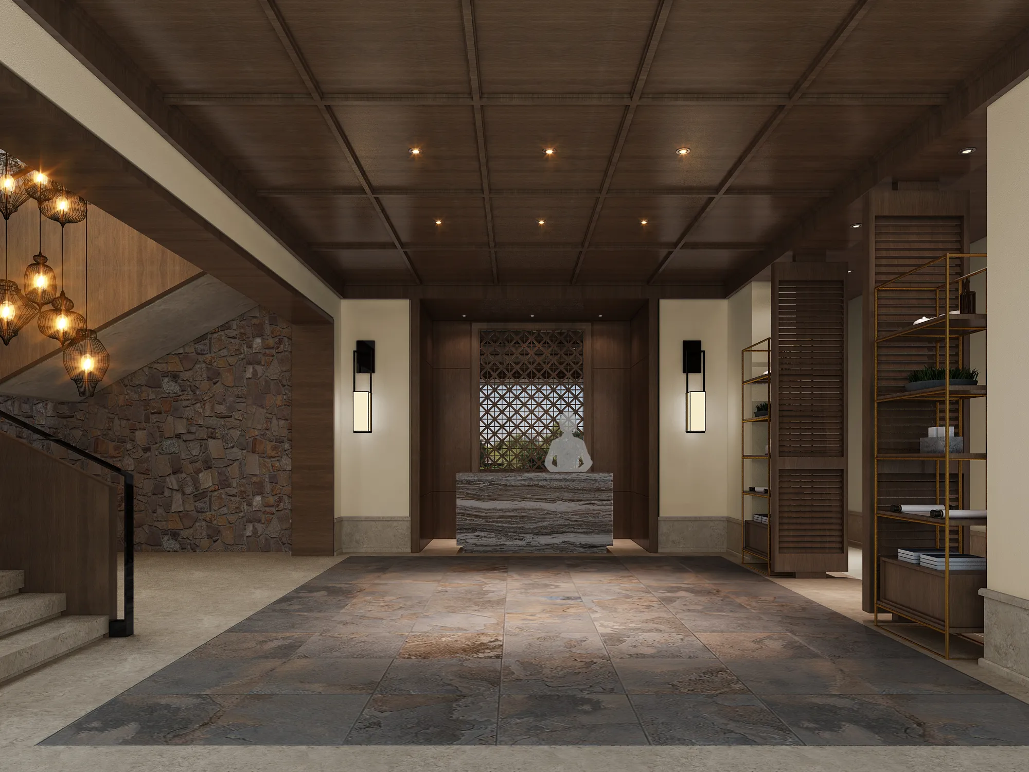 TZ INTERIOR DESIGN 2021 (VRAY) – 18. CORRIDOR, ELEVATOR – 10