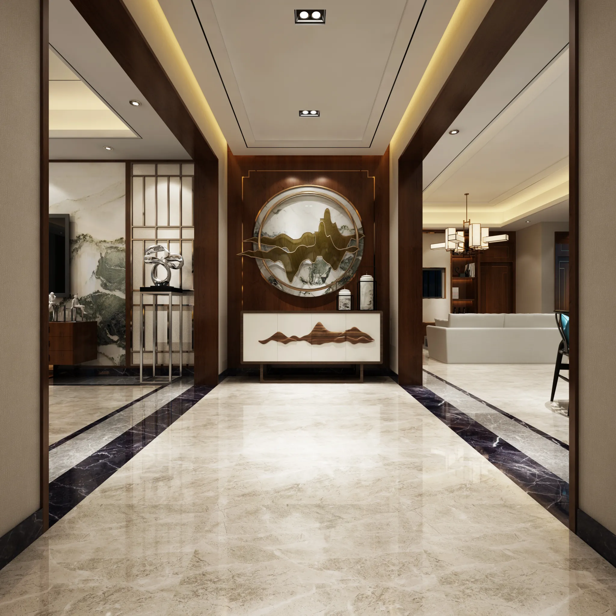 TZ INTERIOR DESIGN 2021 (VRAY) – 8. BALCONEY – ENTRANCE – 01