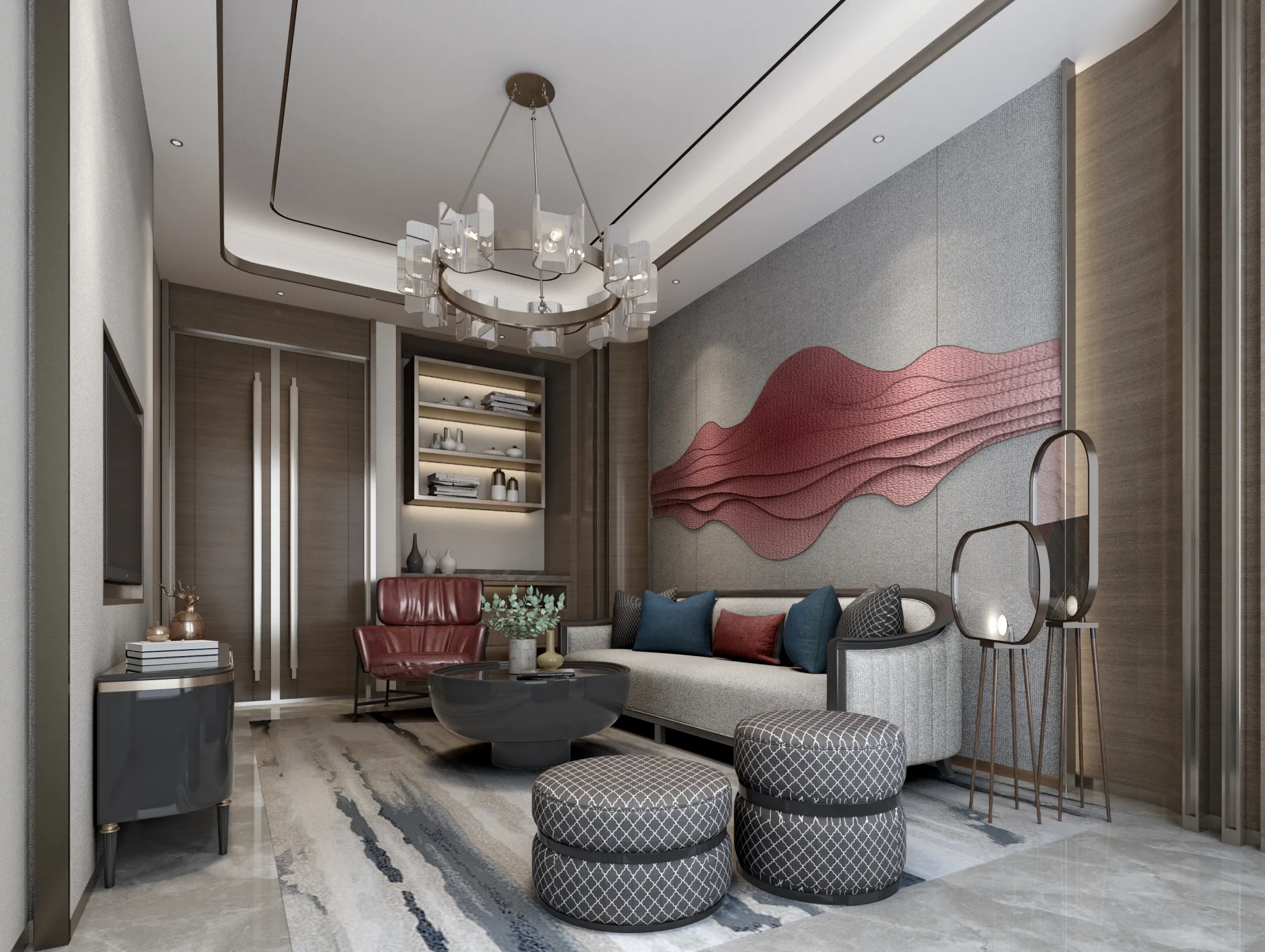 DESMOD INTERIOR 2021 (VRAY) – 4. LIVING ROOM – CHINESE – 002