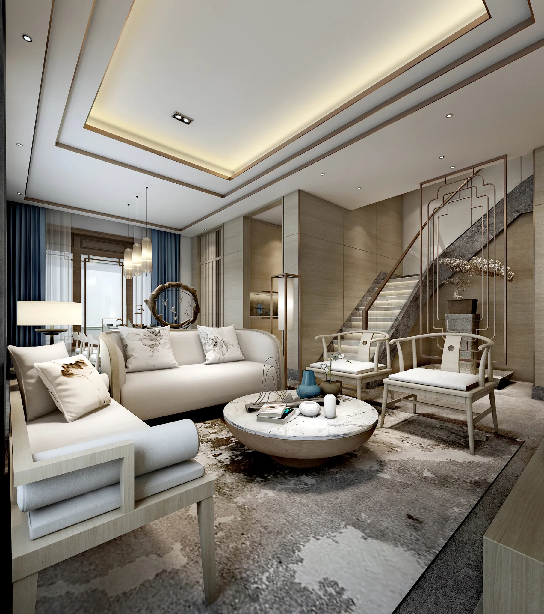 DESMOD INTERIOR 2021 (VRAY) – 4. LIVING ROOM – CHINESE – 008