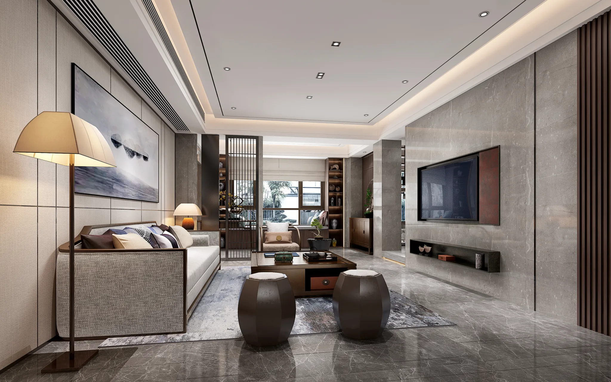 DESMOD INTERIOR 2021 (VRAY) – 4. LIVING ROOM – CHINESE – 010