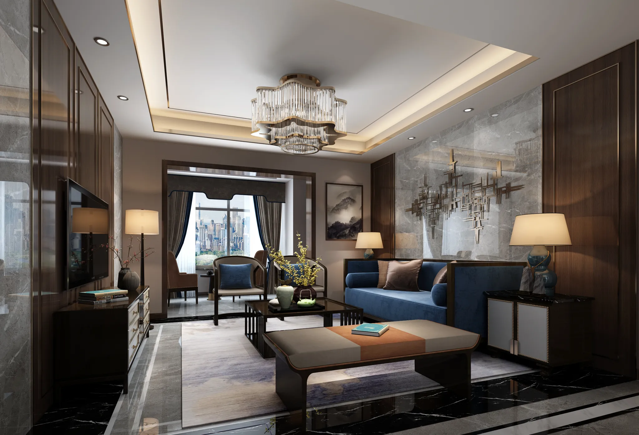 DESMOD INTERIOR 2021 (VRAY) – 4. LIVING ROOM – CHINESE – 014