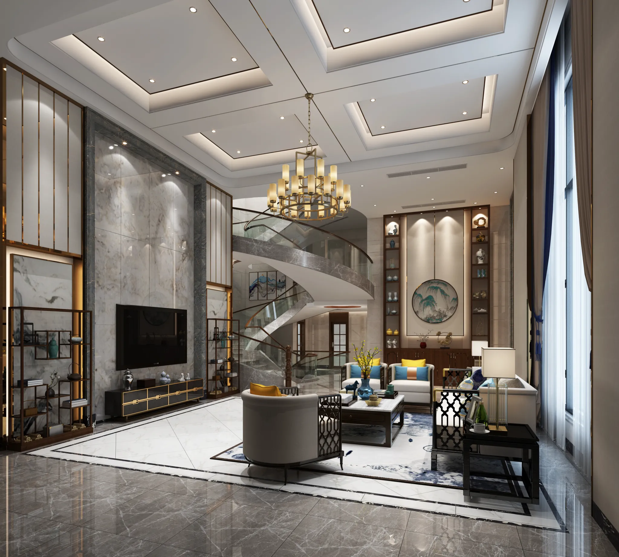 DESMOD INTERIOR 2021 (VRAY) – 4. LIVING ROOM – CHINESE – 019