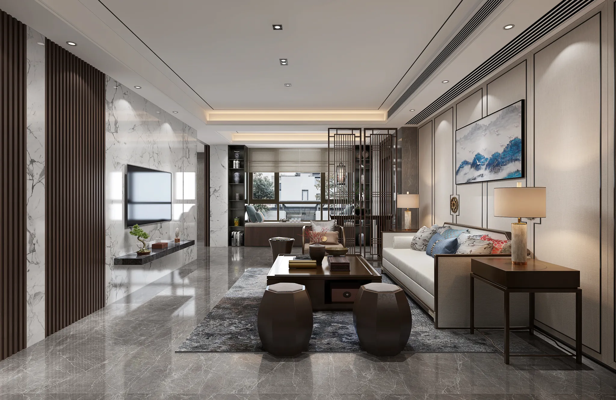 DESMOD INTERIOR 2021 (VRAY) – 4. LIVING ROOM – CHINESE – 020