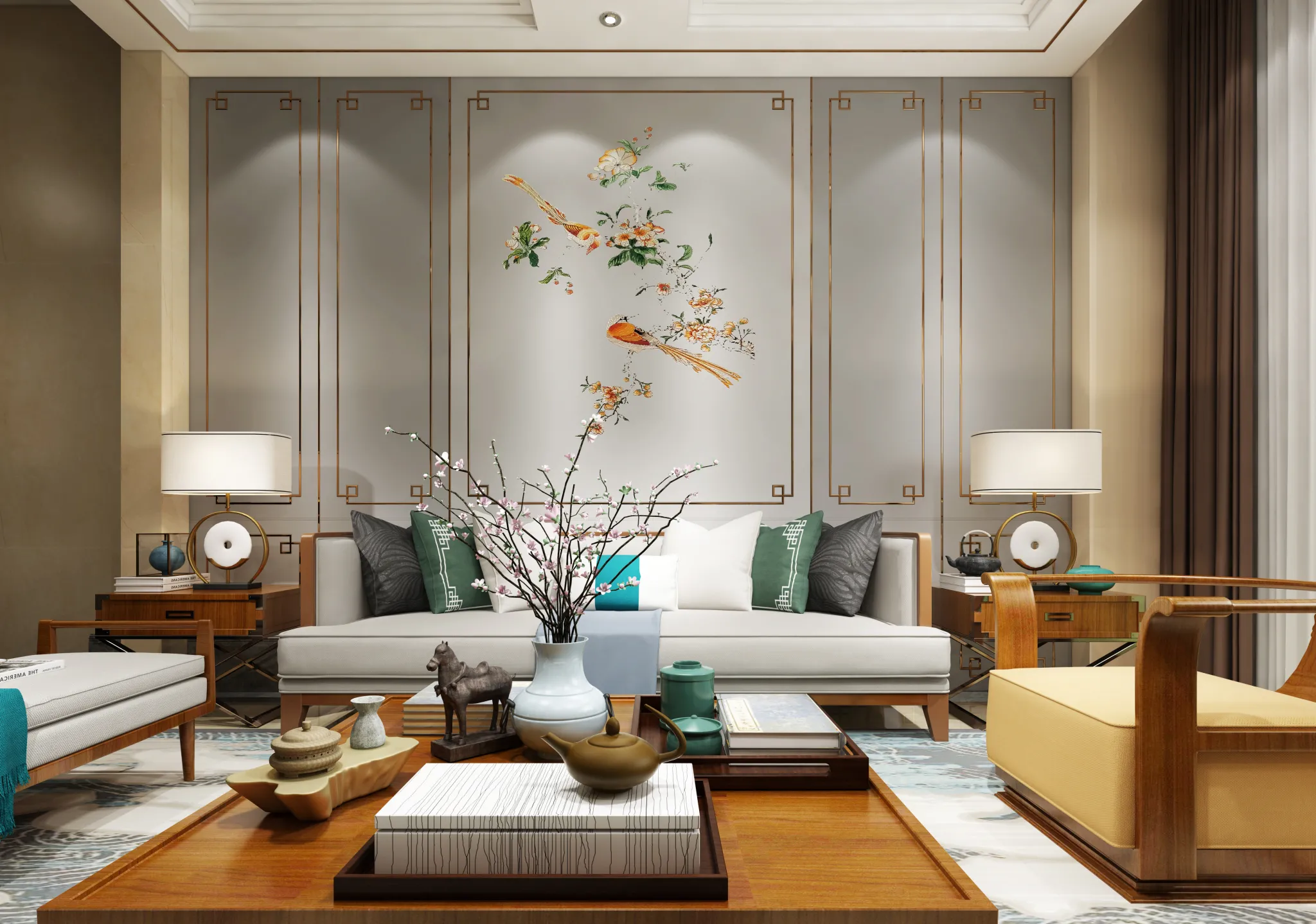 DESMOD INTERIOR 2021 (VRAY) – 4. LIVING ROOM – CHINESE – 035