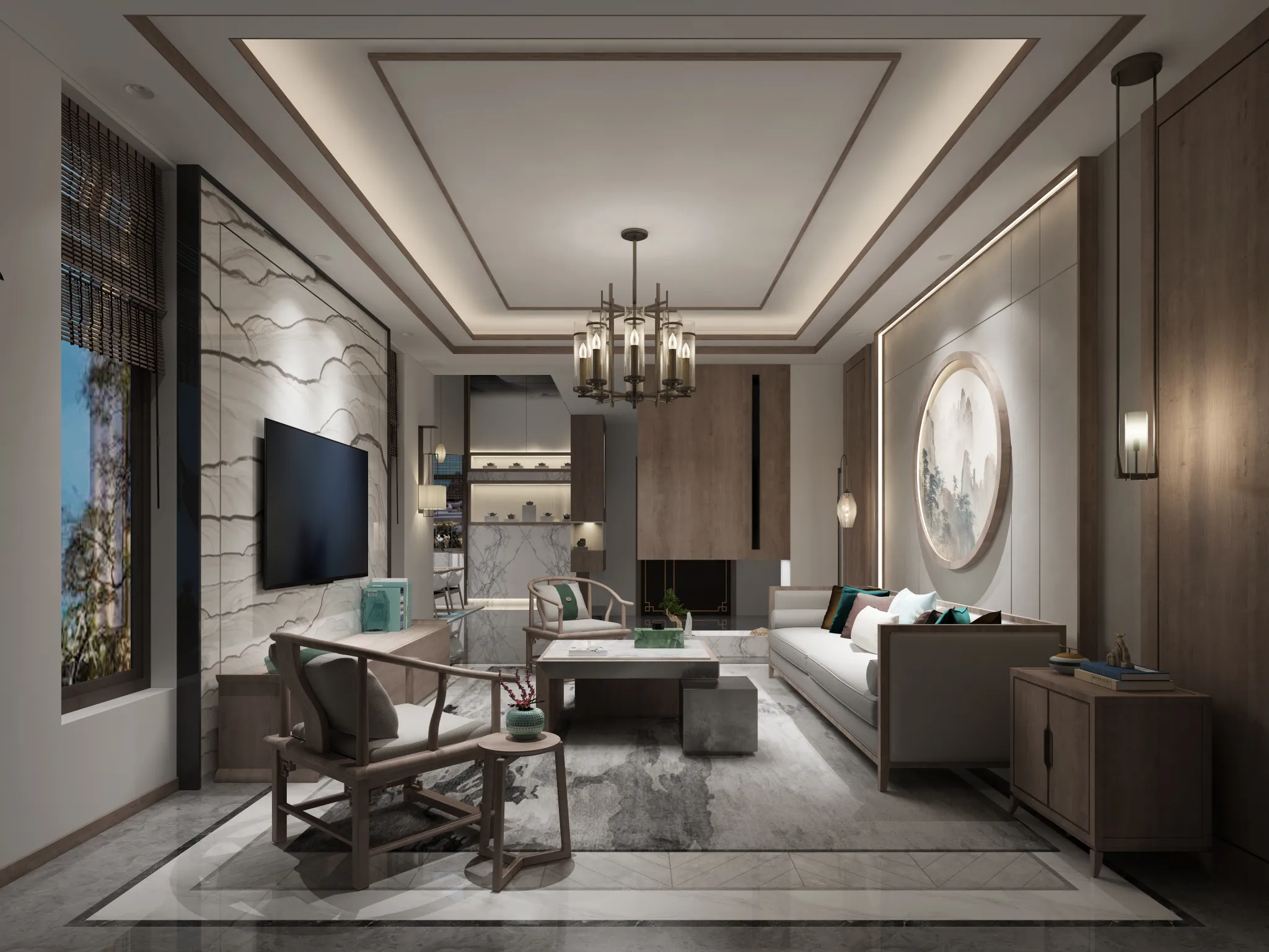 DESMOD INTERIOR 2021 (VRAY) – 4. LIVING ROOM – CHINESE – 072