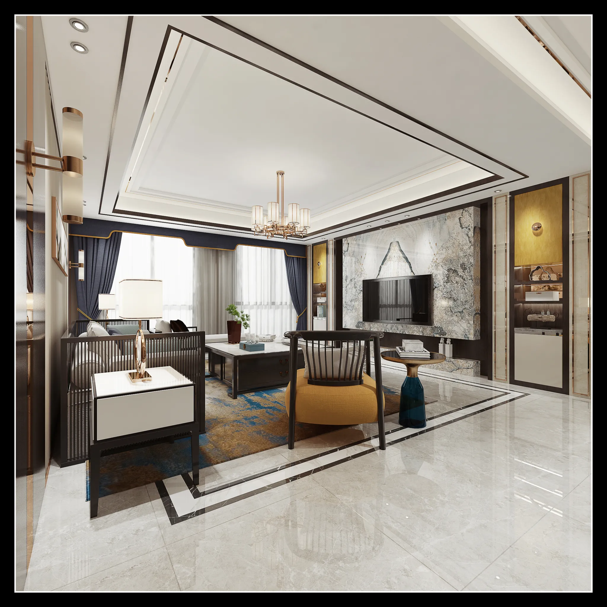 DESMOD INTERIOR 2021 (VRAY) – 4. LIVING ROOM – CHINESE – 082