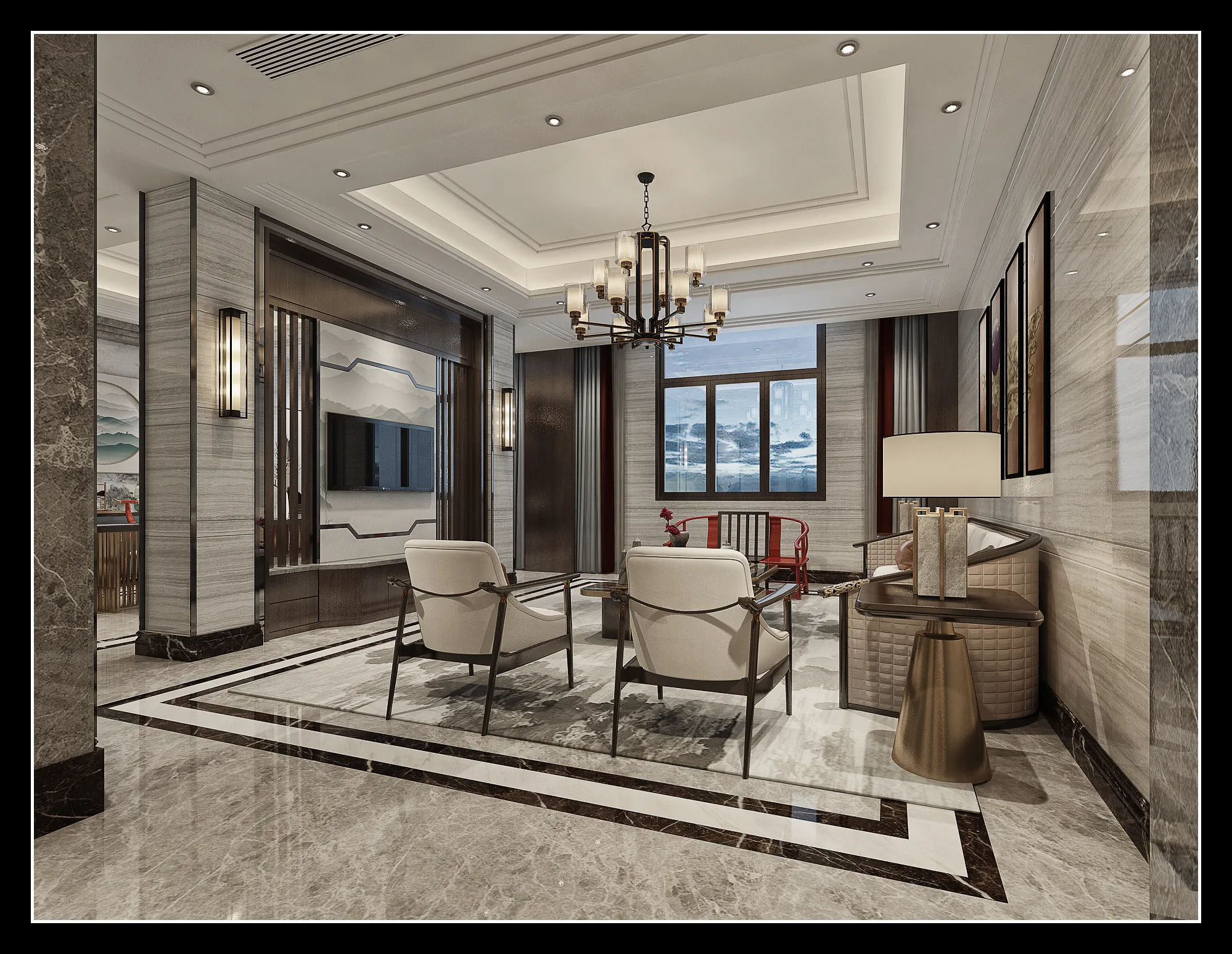 DESMOD INTERIOR 2021 (VRAY) – 4. LIVING ROOM – CHINESE – 083