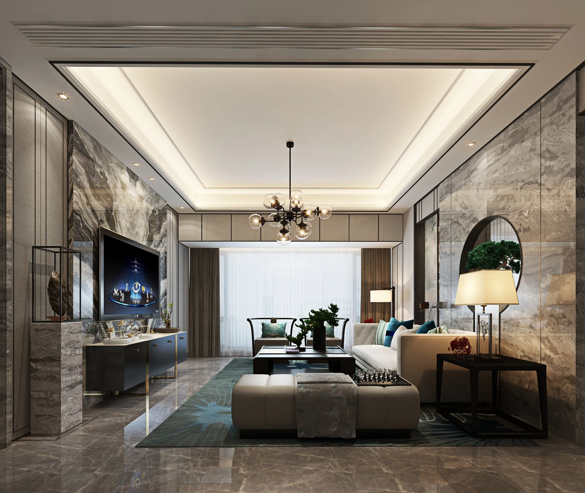 DESMOD INTERIOR 2021 (VRAY) – 4. LIVING ROOM – CHINESE – 093