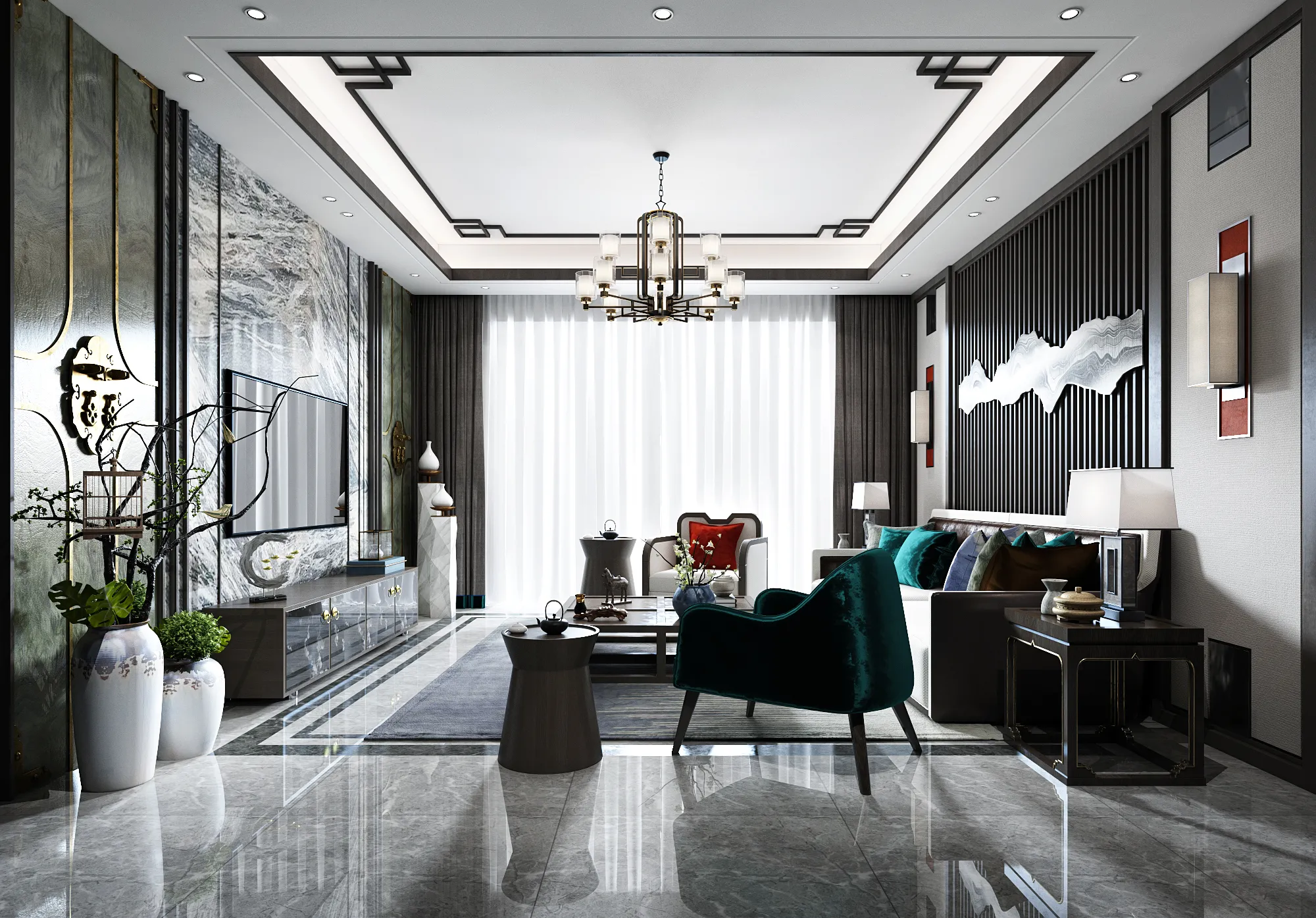 DESMOD INTERIOR 2021 (VRAY) – 4. LIVING ROOM – CHINESE – 094