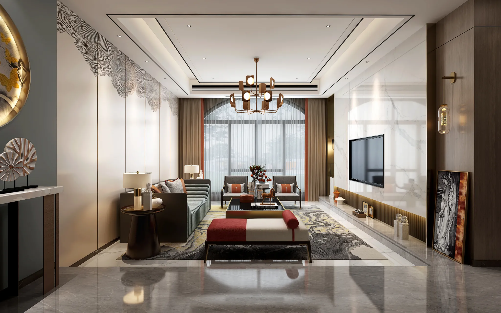 DESMOD INTERIOR 2021 (VRAY) – 4. LIVING ROOM – CHINESE – 69