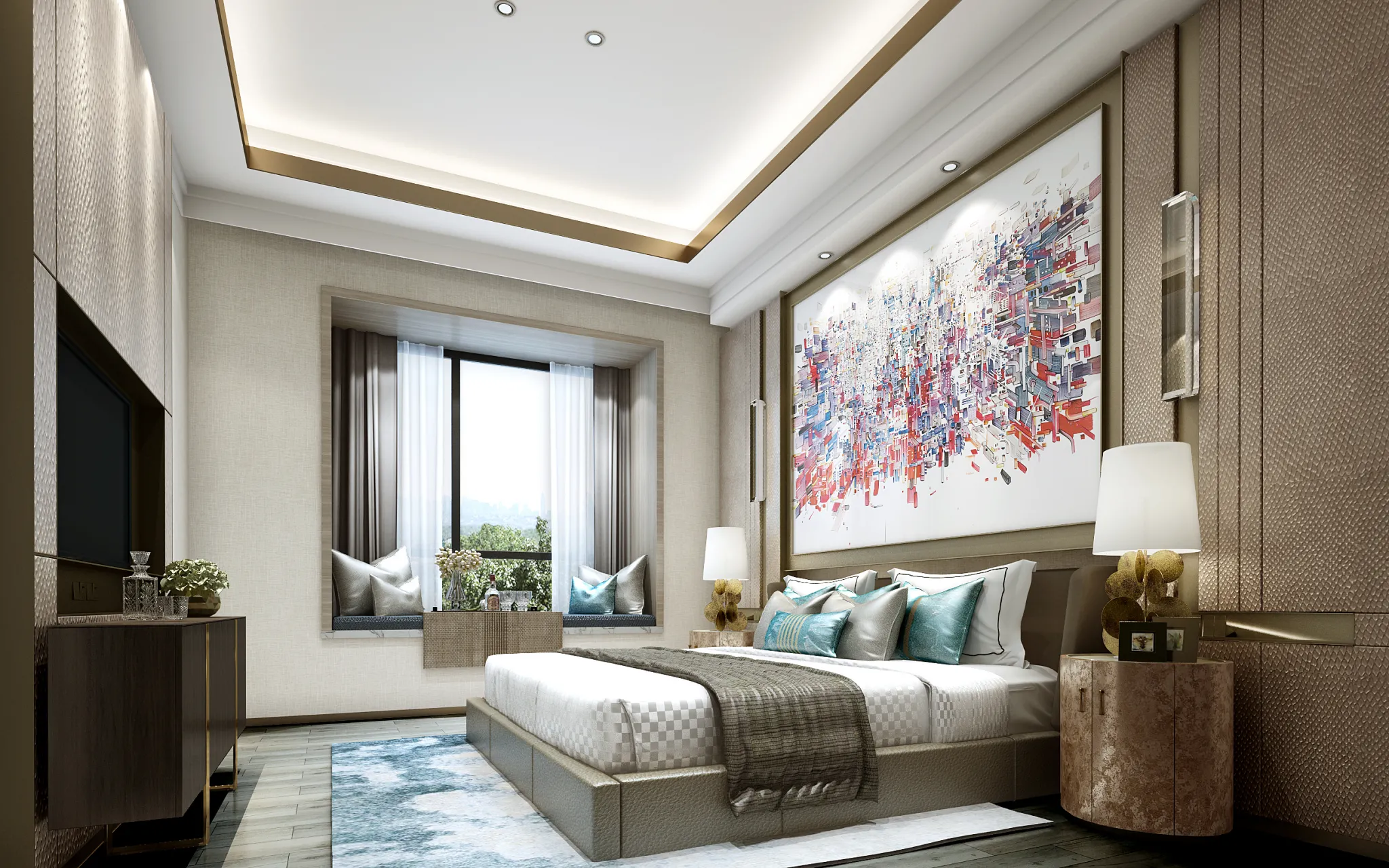 DESMOD INTERIOR 2021 (VRAY)/5. BEDROOM – 2. CHINESE STYLES – 002