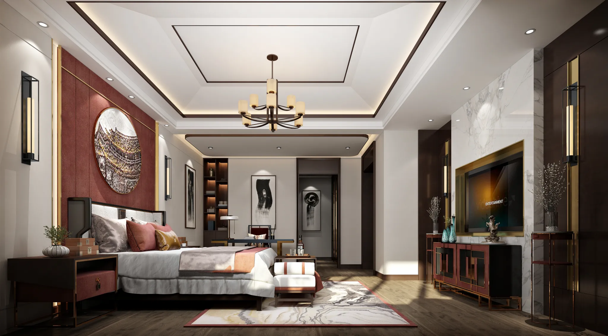 DESMOD INTERIOR 2021 (VRAY)/5. BEDROOM – 2. CHINESE STYLES – 008