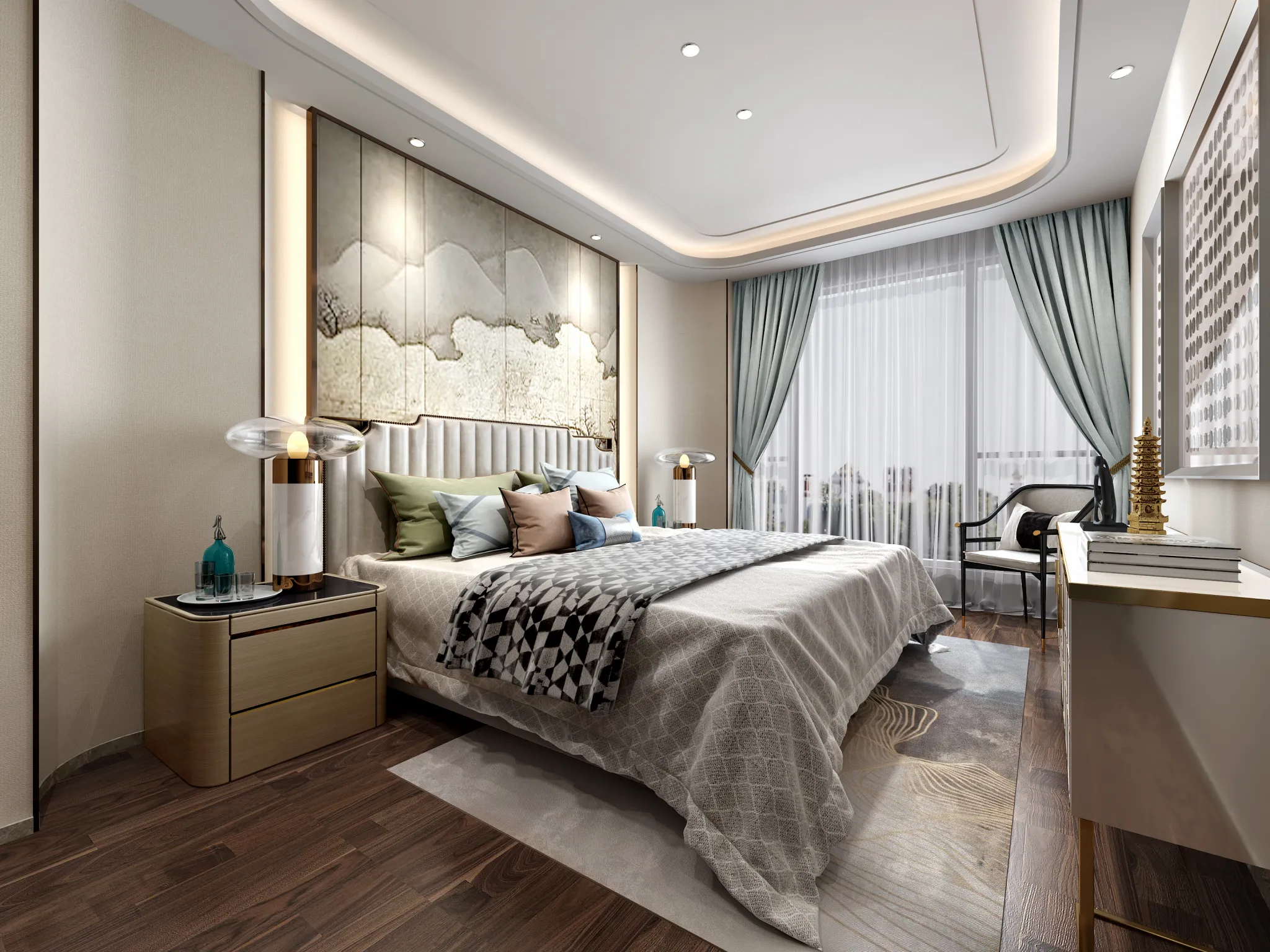 DESMOD INTERIOR 2021 (VRAY)/5. BEDROOM – 2. CHINESE STYLES – 010