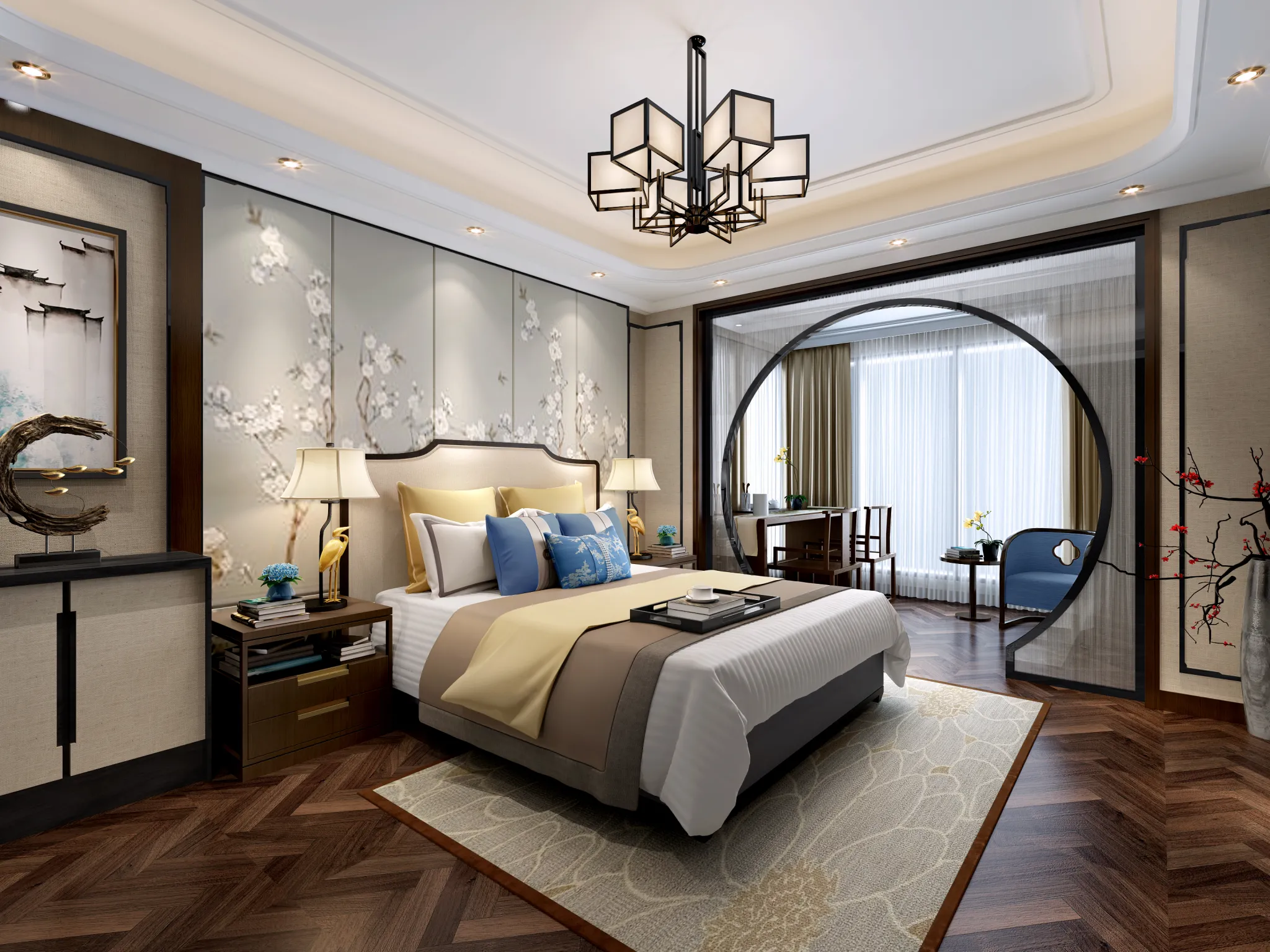 DESMOD INTERIOR 2021 (VRAY)/5. BEDROOM – 2. CHINESE STYLES – 019