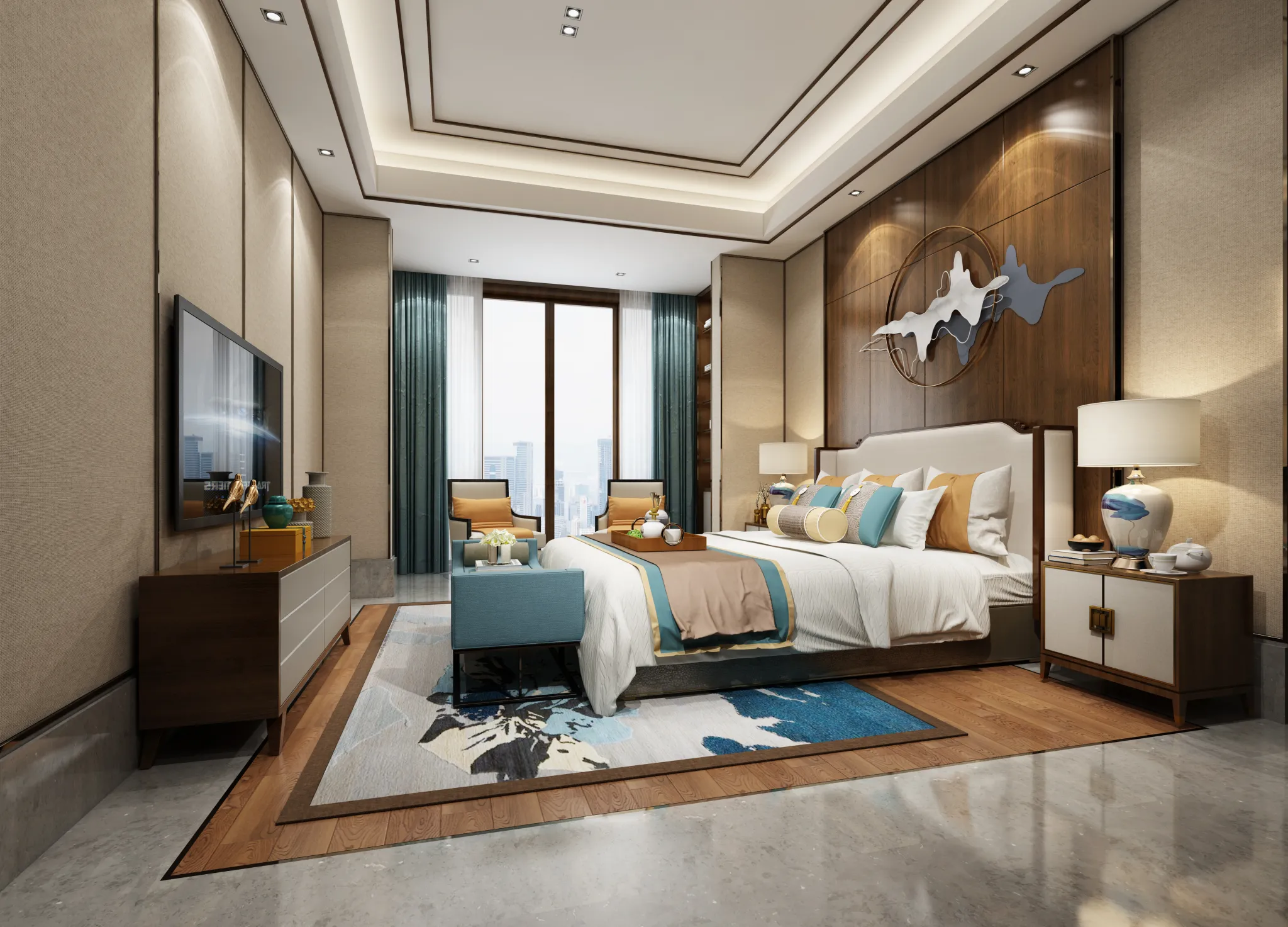 DESMOD INTERIOR 2021 (VRAY)/5. BEDROOM – 2. CHINESE STYLES – 037