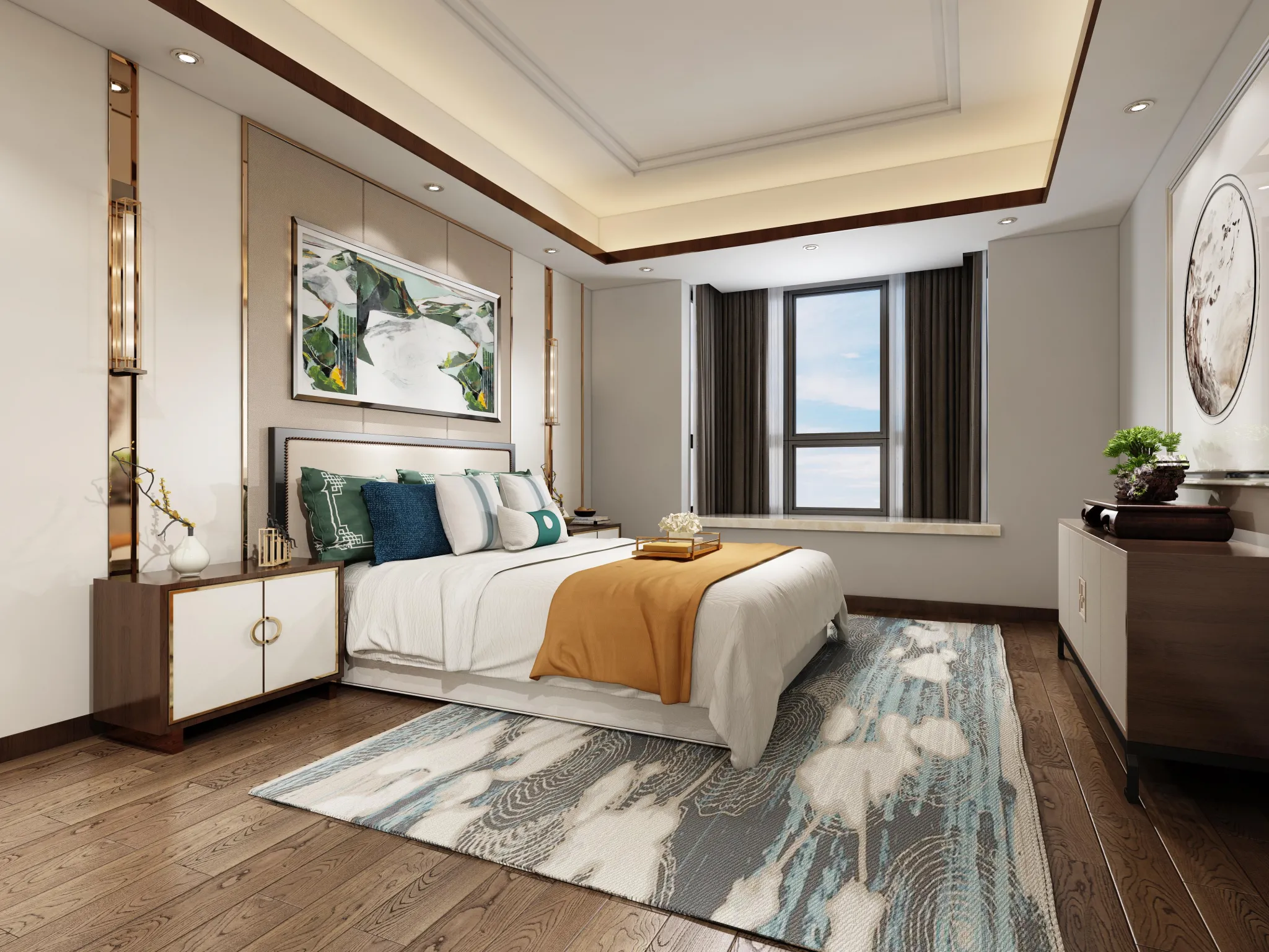 DESMOD INTERIOR 2021 (VRAY)/5. BEDROOM – 2. CHINESE STYLES – 045