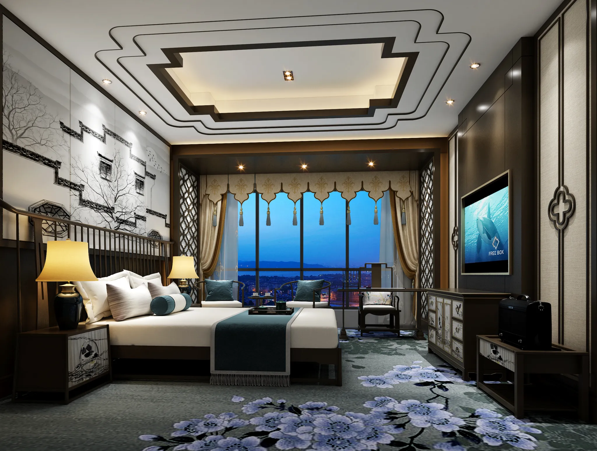 DESMOD INTERIOR 2021 (VRAY)/5. BEDROOM – 2. CHINESE STYLES – 052