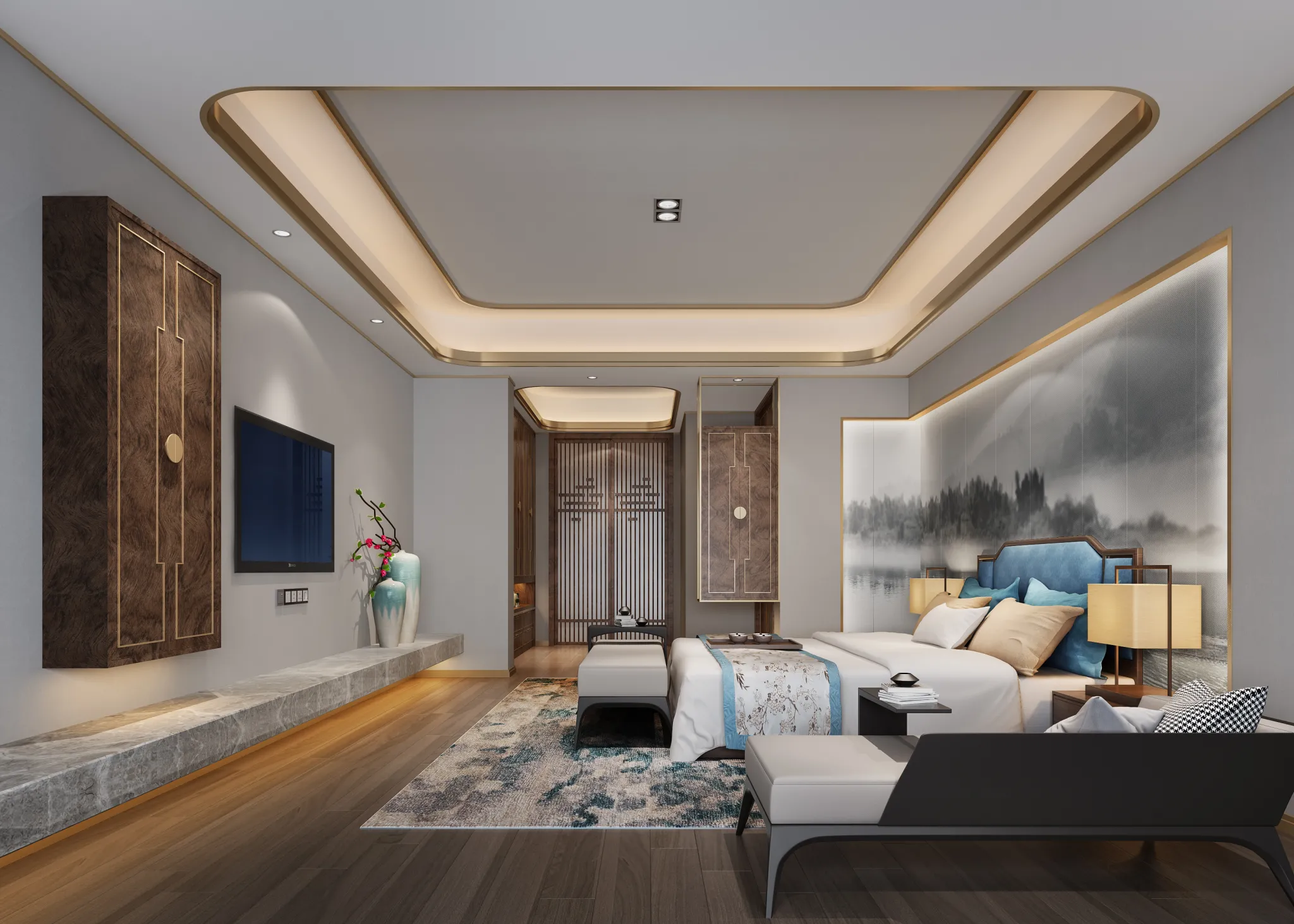 DESMOD INTERIOR 2021 (VRAY)/5. BEDROOM – 2. CHINESE STYLES – 070