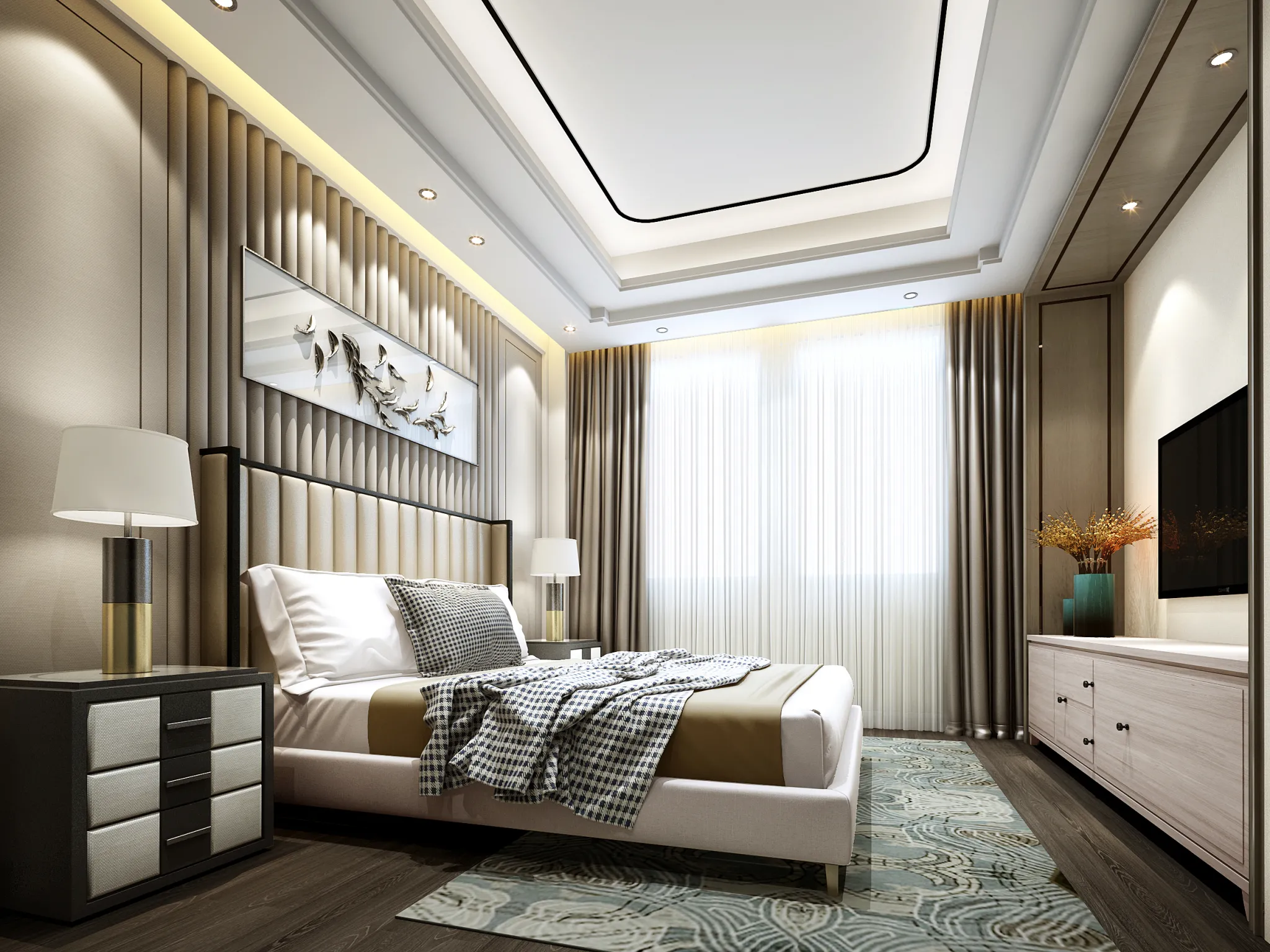 DESMOD INTERIOR 2021 (VRAY)/5. BEDROOM – 2. CHINESE STYLES – 13