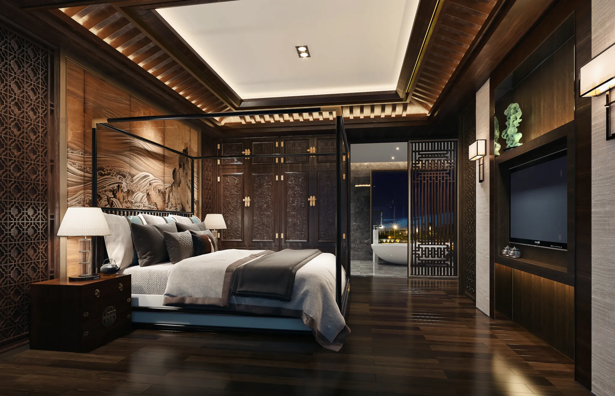 DESMOD INTERIOR 2021 (VRAY)/5. BEDROOM – 2. CHINESE STYLES – 163