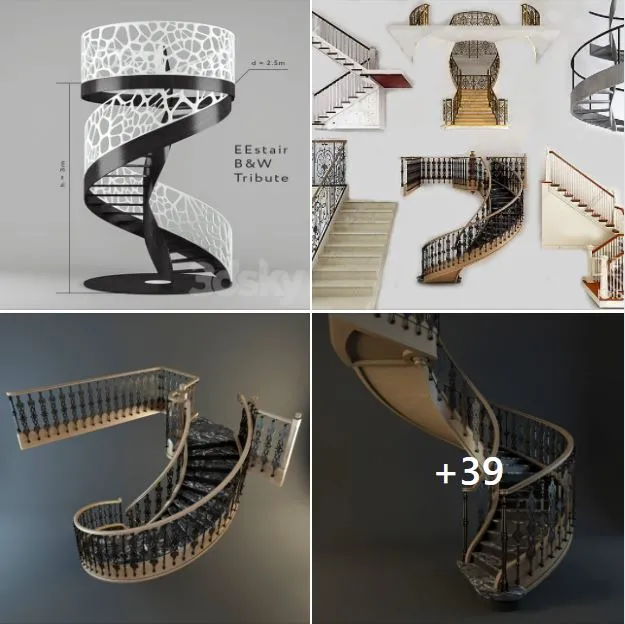 3ds Max Files – Model – 22 – Stair Model – 1 – Stair Model by Phong Ngu