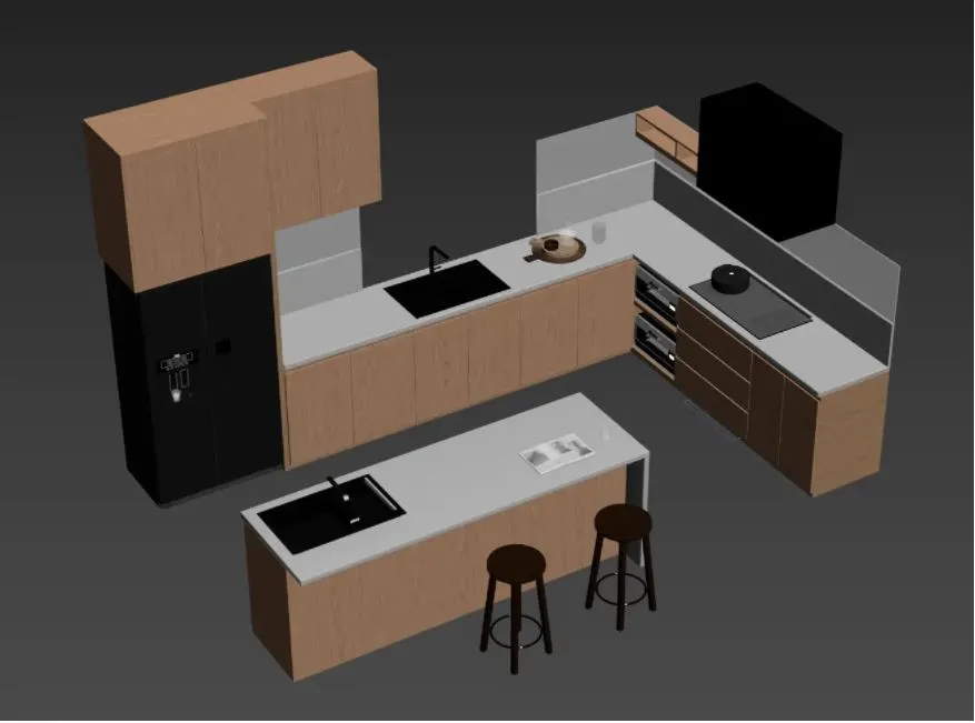 3ds Max Files – Model – 25 – Kitchen Model – 3 – Kitcheen Model By Huynh Le