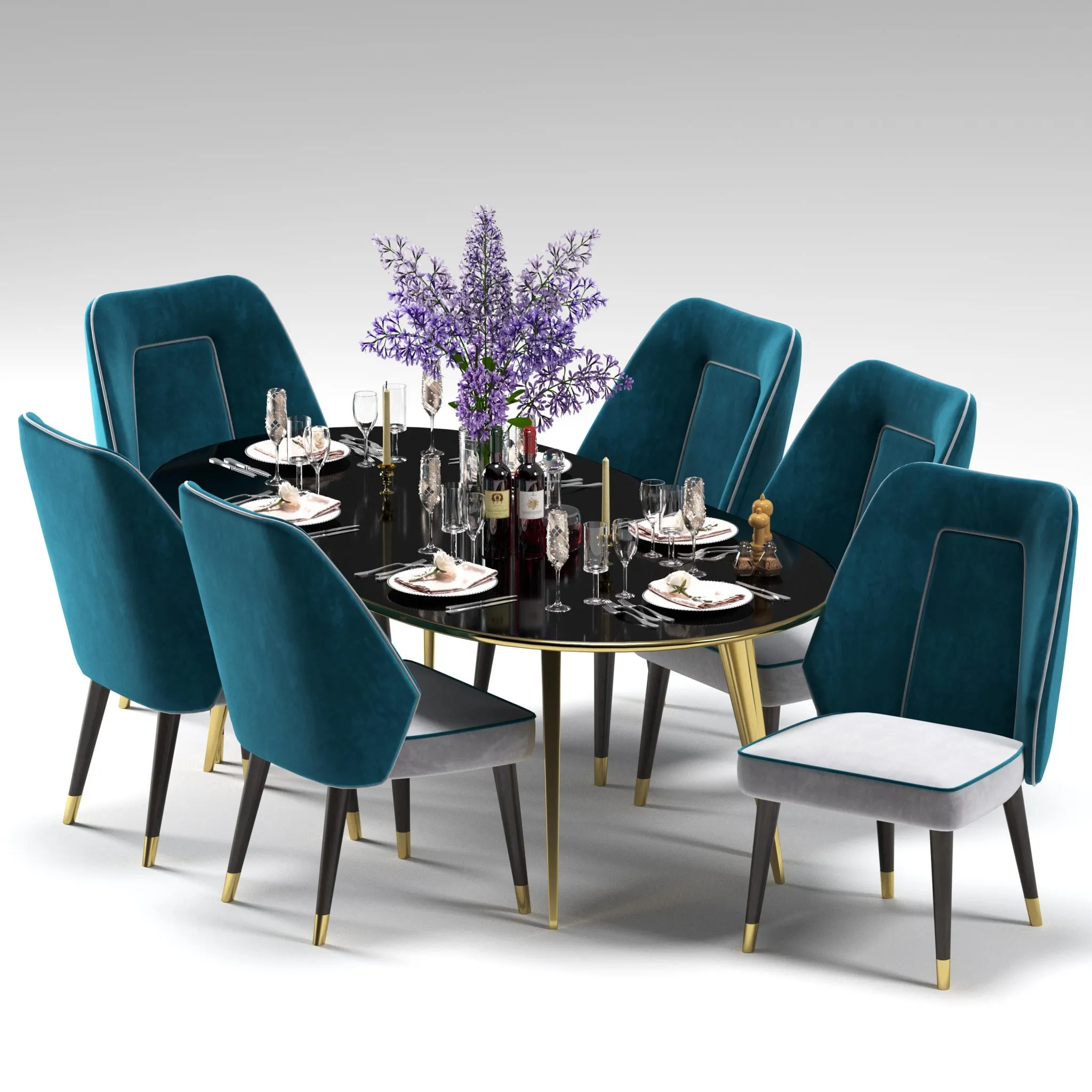 3ds Max Files – Model – 26 – Dinner Table Model – 1 – Dinner Table Model by x
