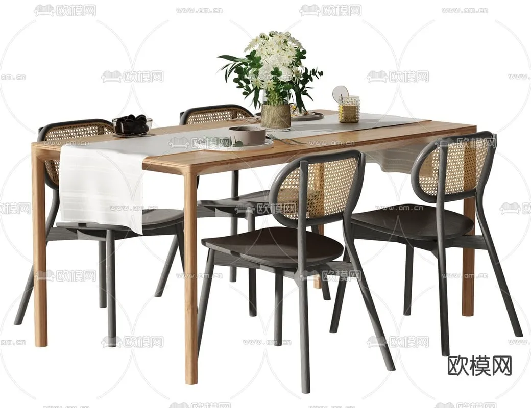 3ds Max Files – Model – 26 – Dinner Table Model – 6 – Dinner Table Model by x