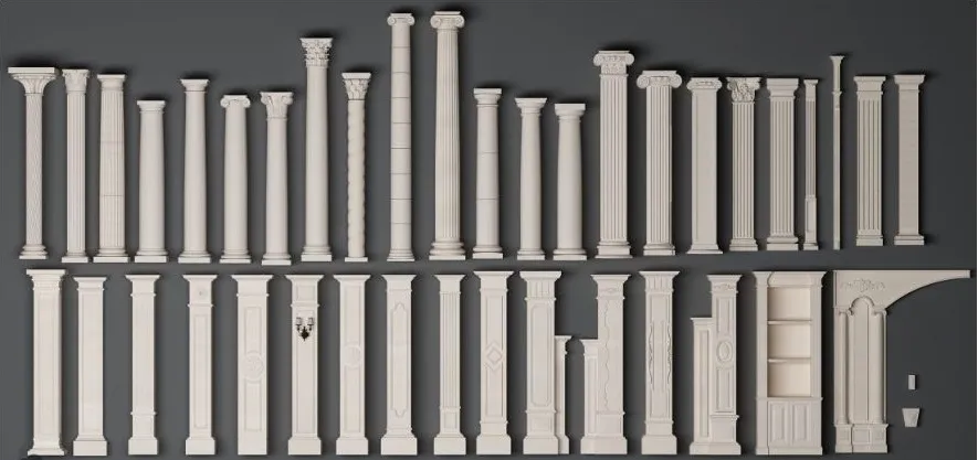 3ds Max Files – Model – 41 – Classic Colums Model – 4 – Classic Columns Model by Huy Hieu Lee