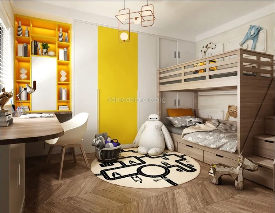 3ds Max Files – Scene – Interior scene – 1 – Childroom Scene – 17 – Childroom by PHÒNG TR? EM