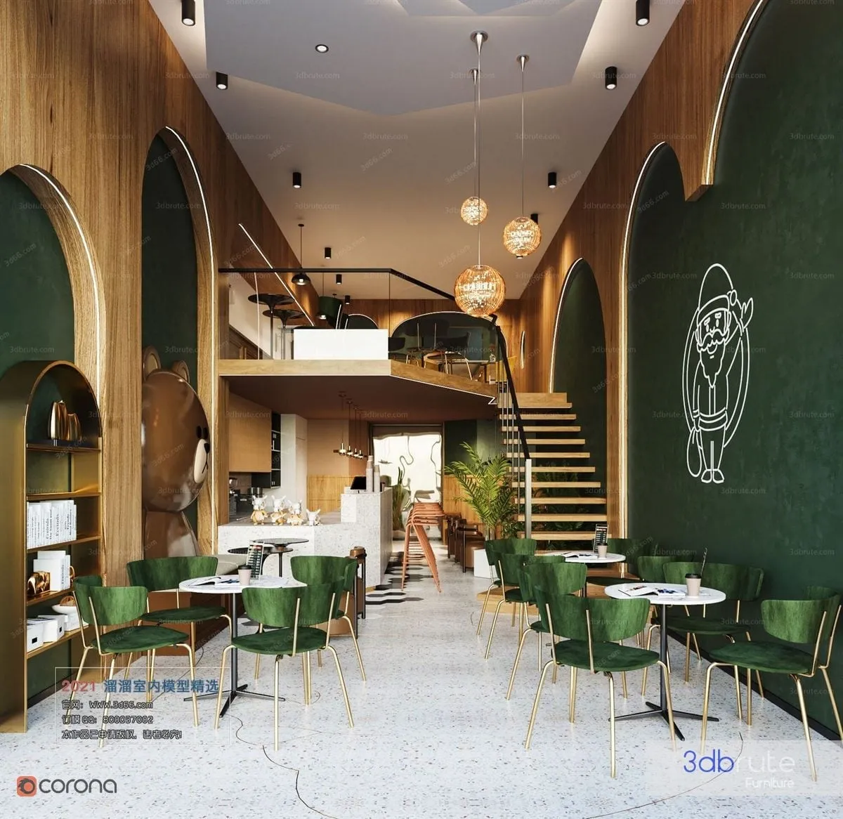 3ds Max Files – Scene – Interior scene – 3 – Cafe Scene – 7 – Cafe Scene By NguyenMinhDuc 3