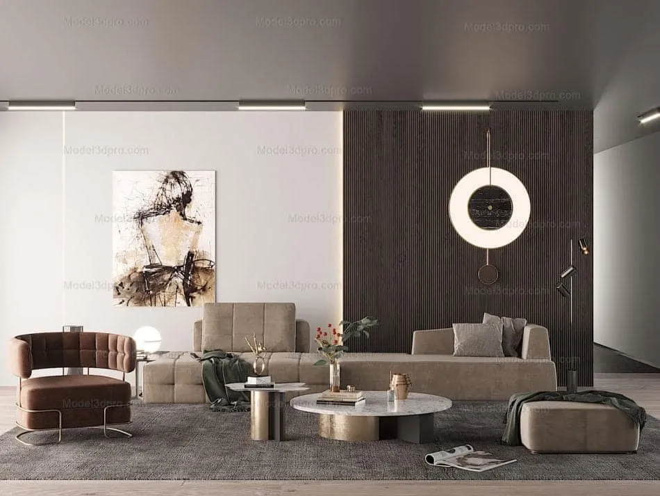 3ds Max Files – Scene – Interior scene – 5 – Livingroom Scene – 5 – Livingroom Scene by Nguyen Ha