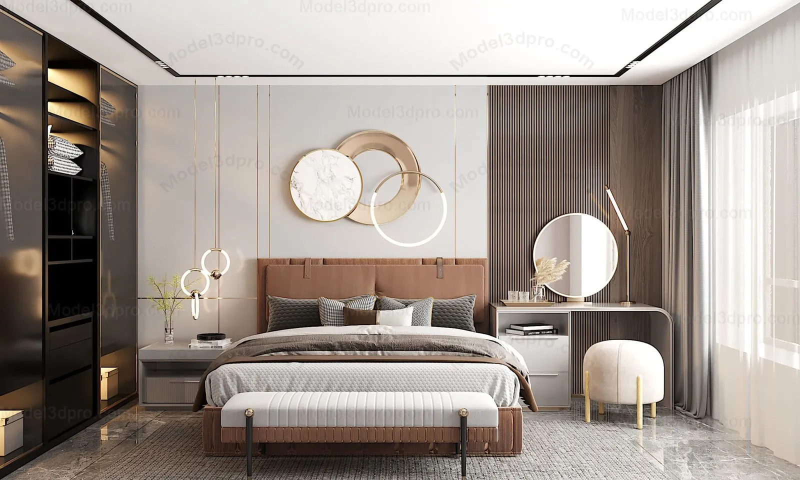 3ds Max Files – Scene – Interior scene – 7 – Bedroom Scene – 16 – Bedroom Scene By Gray Studjo