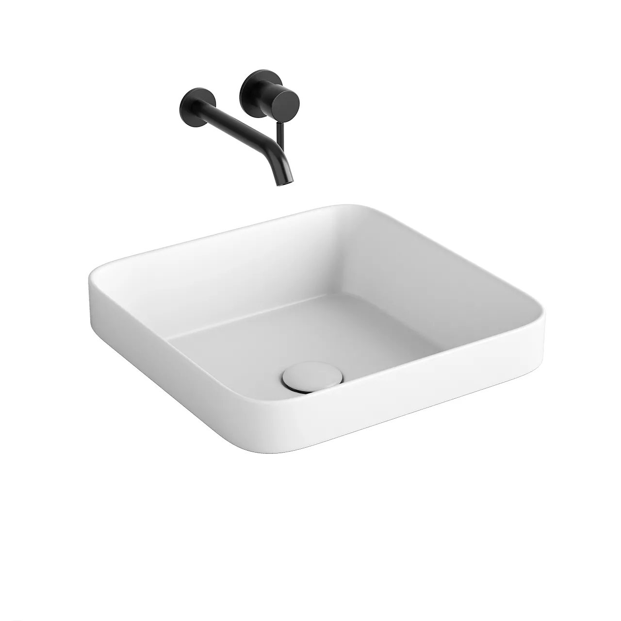 Bathroom – enjoy-semi-recessed-square-washbasin-by-cielo