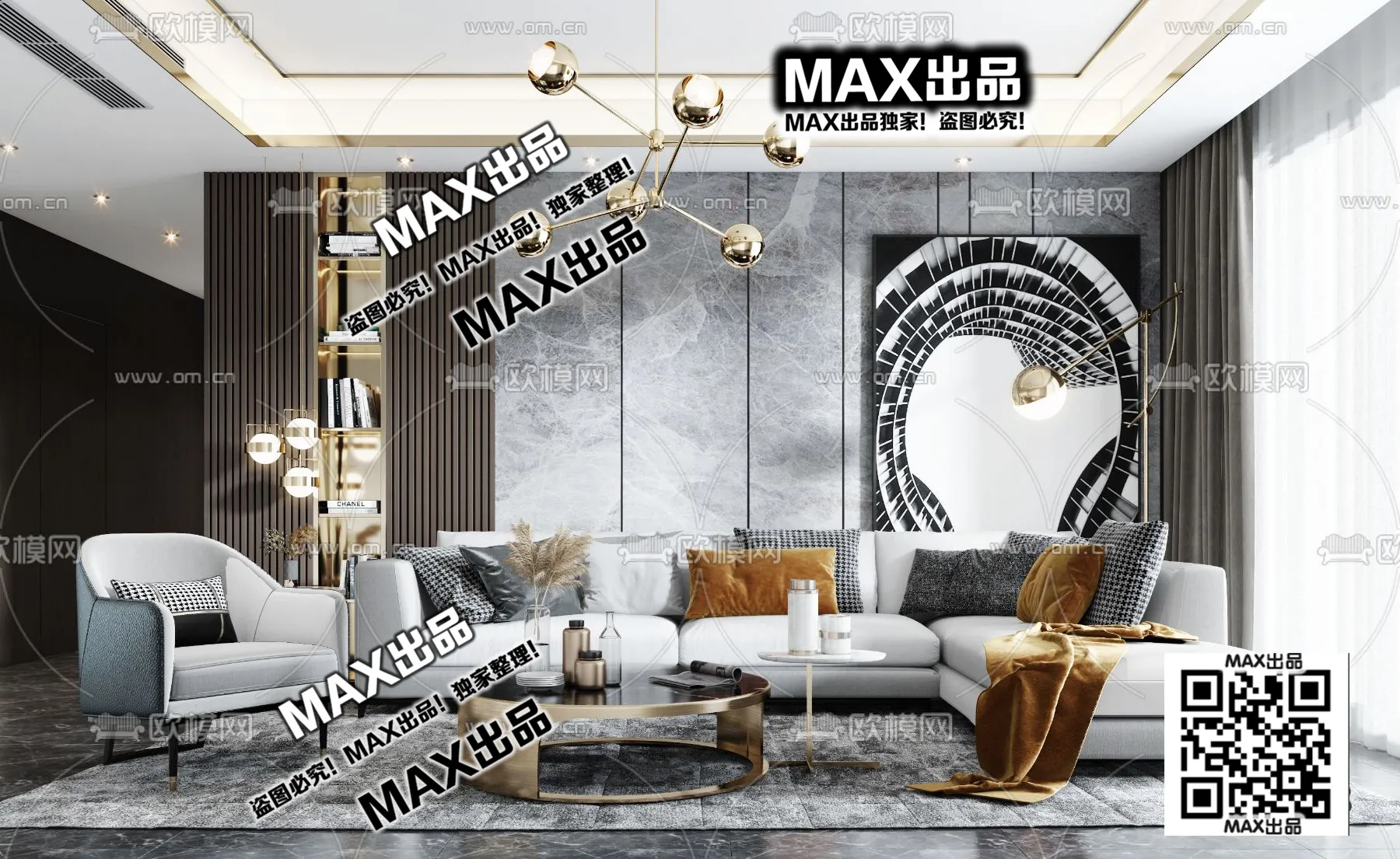 3DS MAX SCENES – LIVING ROOM – 064