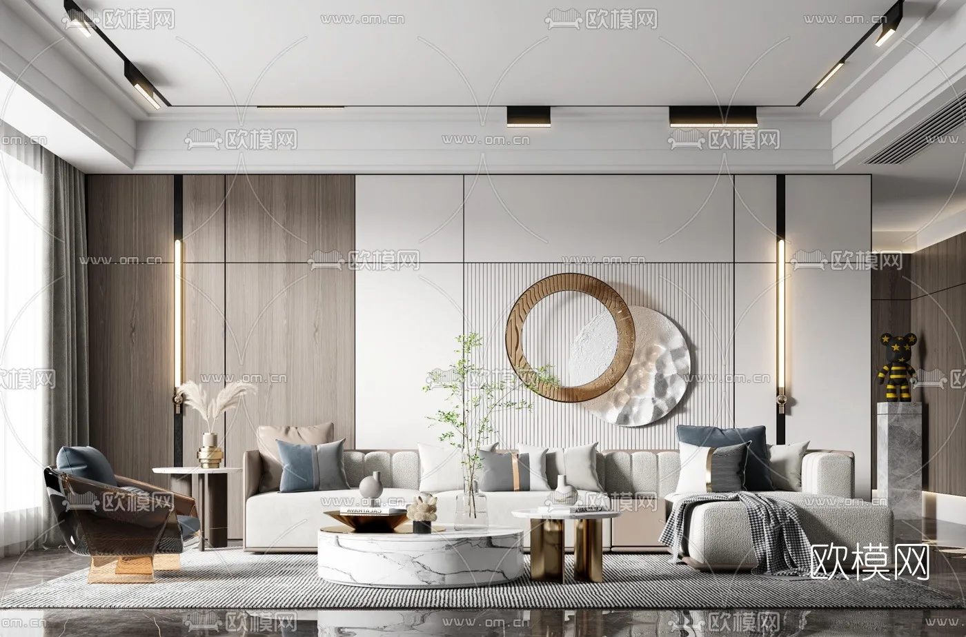 3DS MAX SCENES – LIVING ROOM – 075