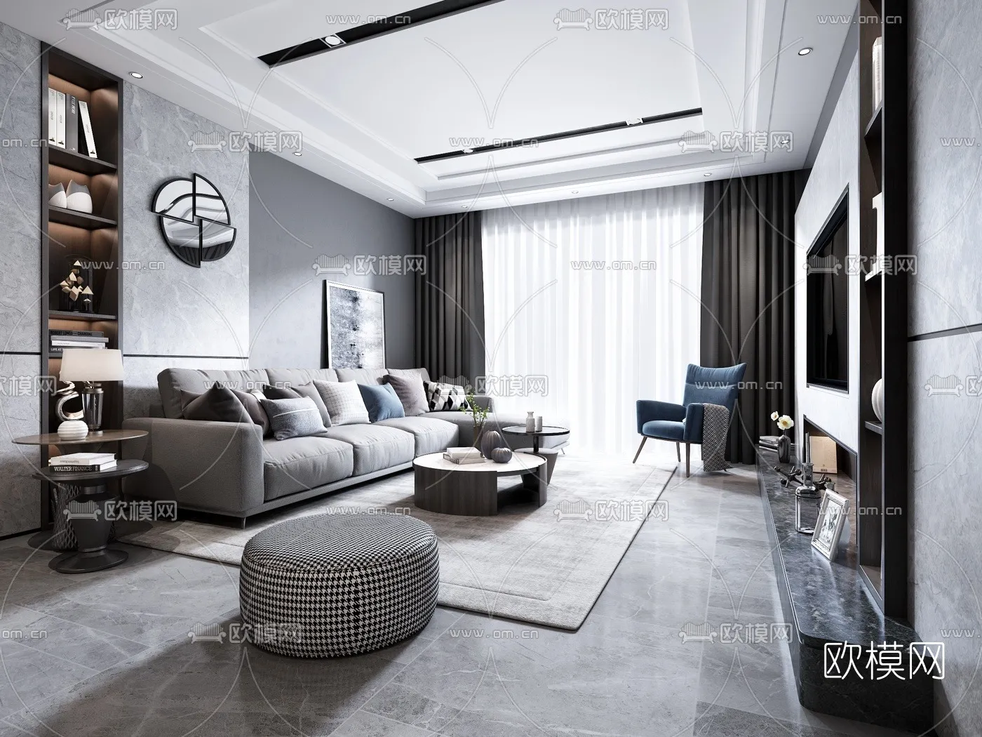 3DS MAX SCENES – LIVING ROOM – 080