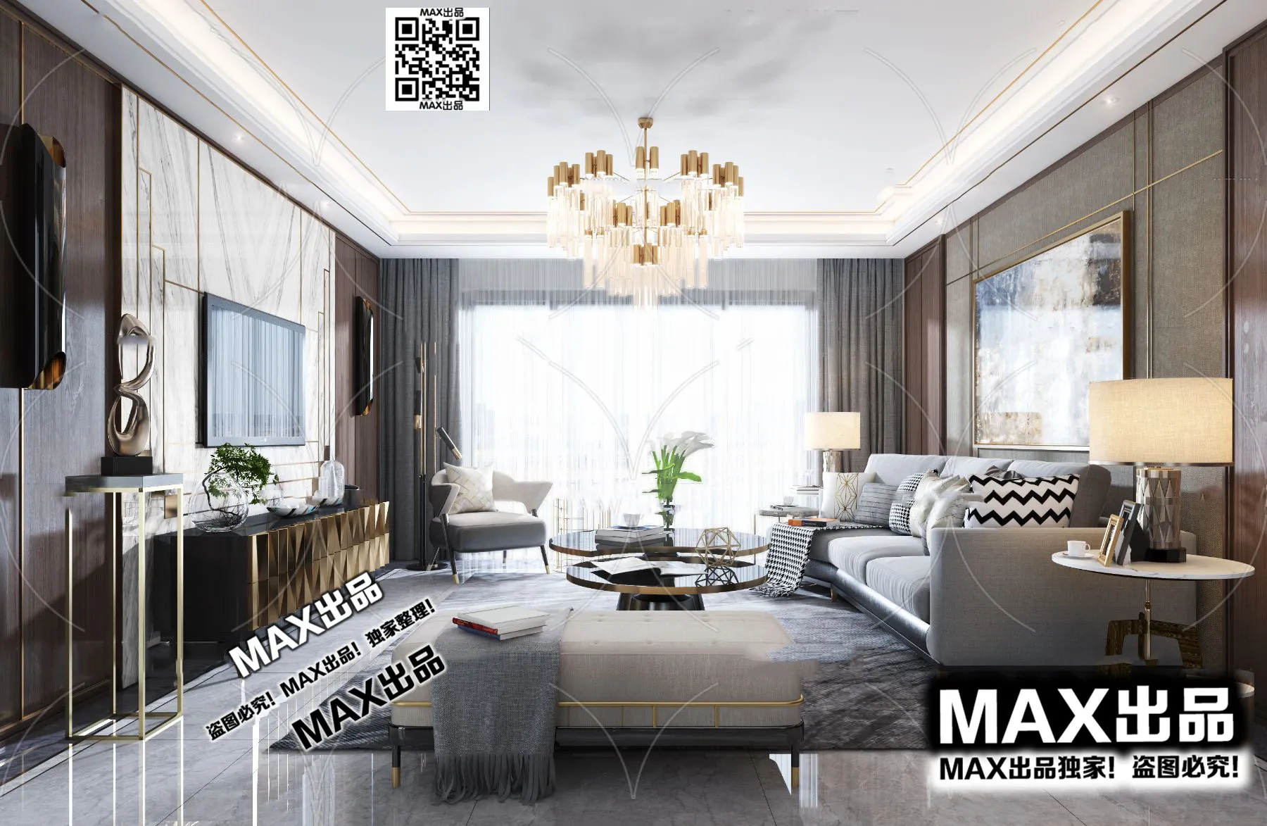 3DS MAX SCENES – LIVING ROOM – 098