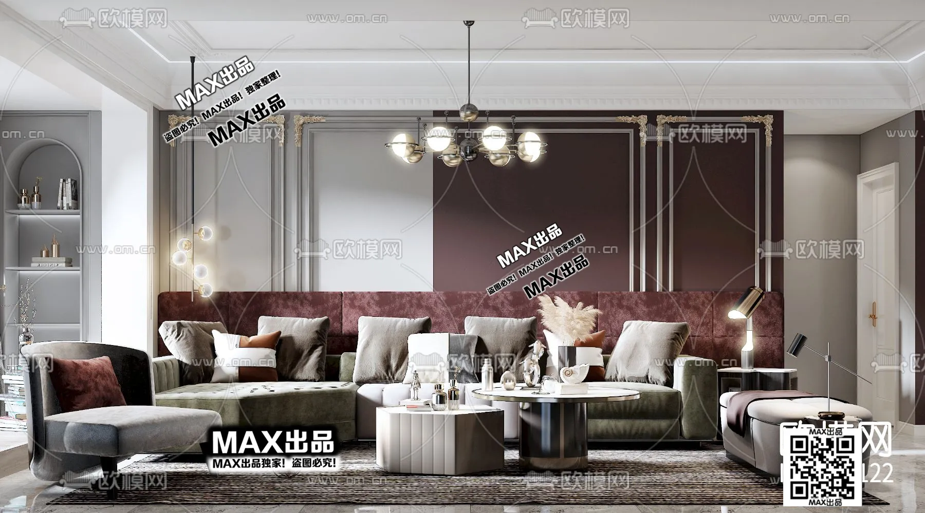 3DS MAX SCENES – LIVING ROOM – 106