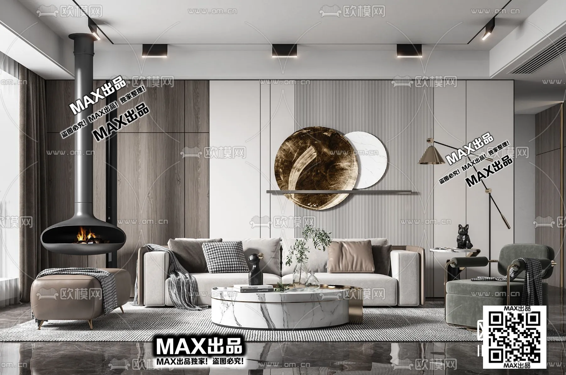 3DS MAX SCENES – LIVING ROOM – 119