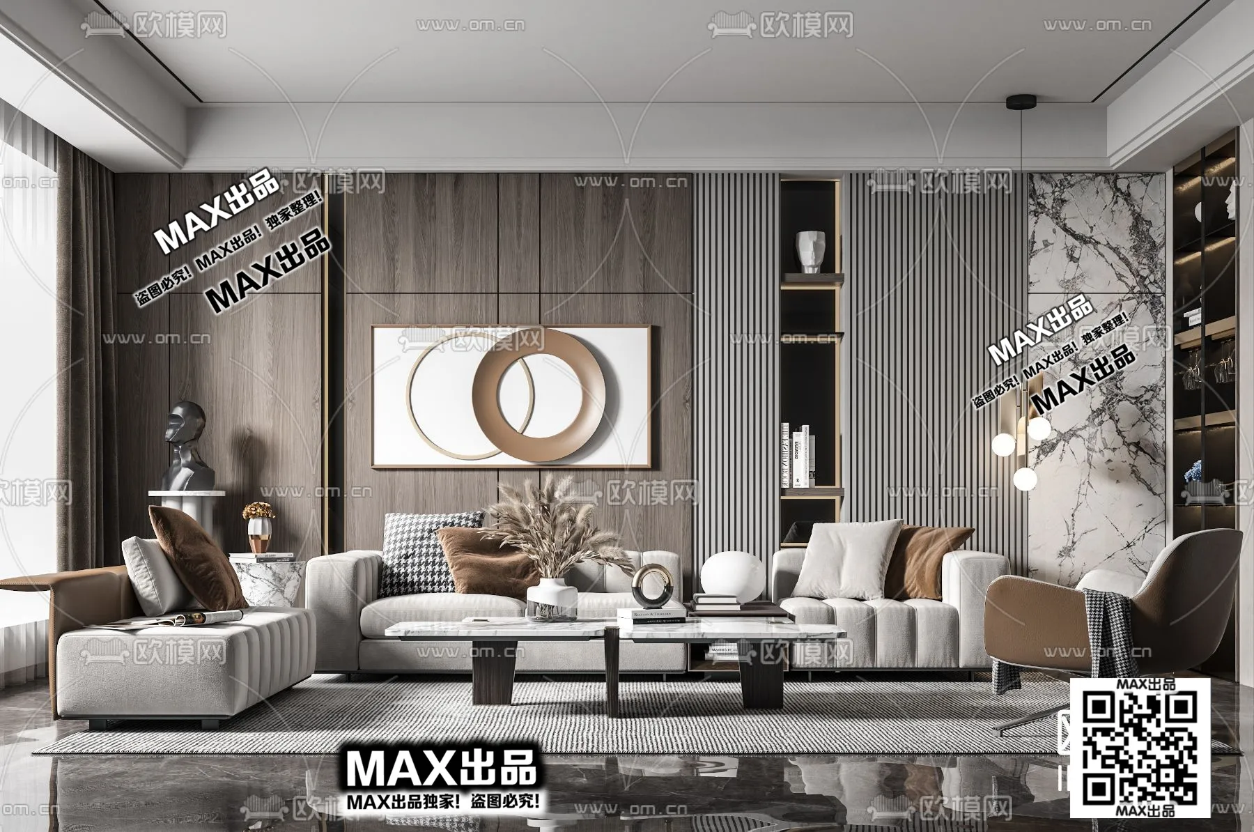 3DS MAX SCENES – LIVING ROOM – 120