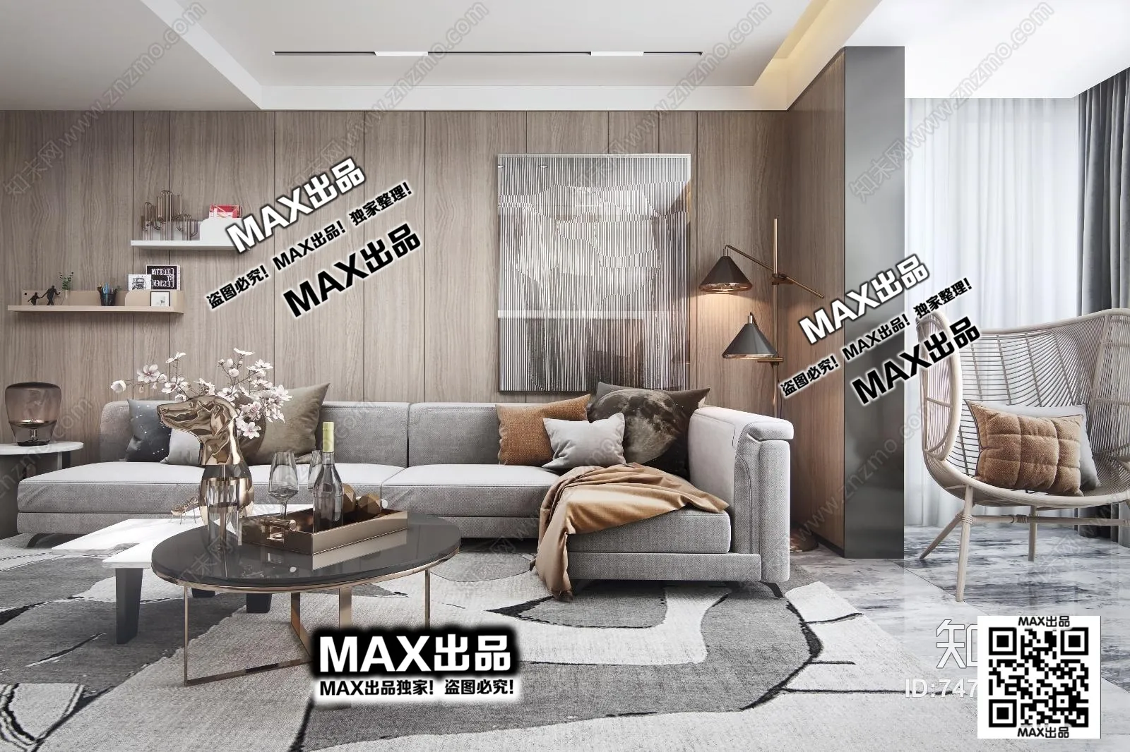 3DS MAX SCENES – LIVING ROOM – 129