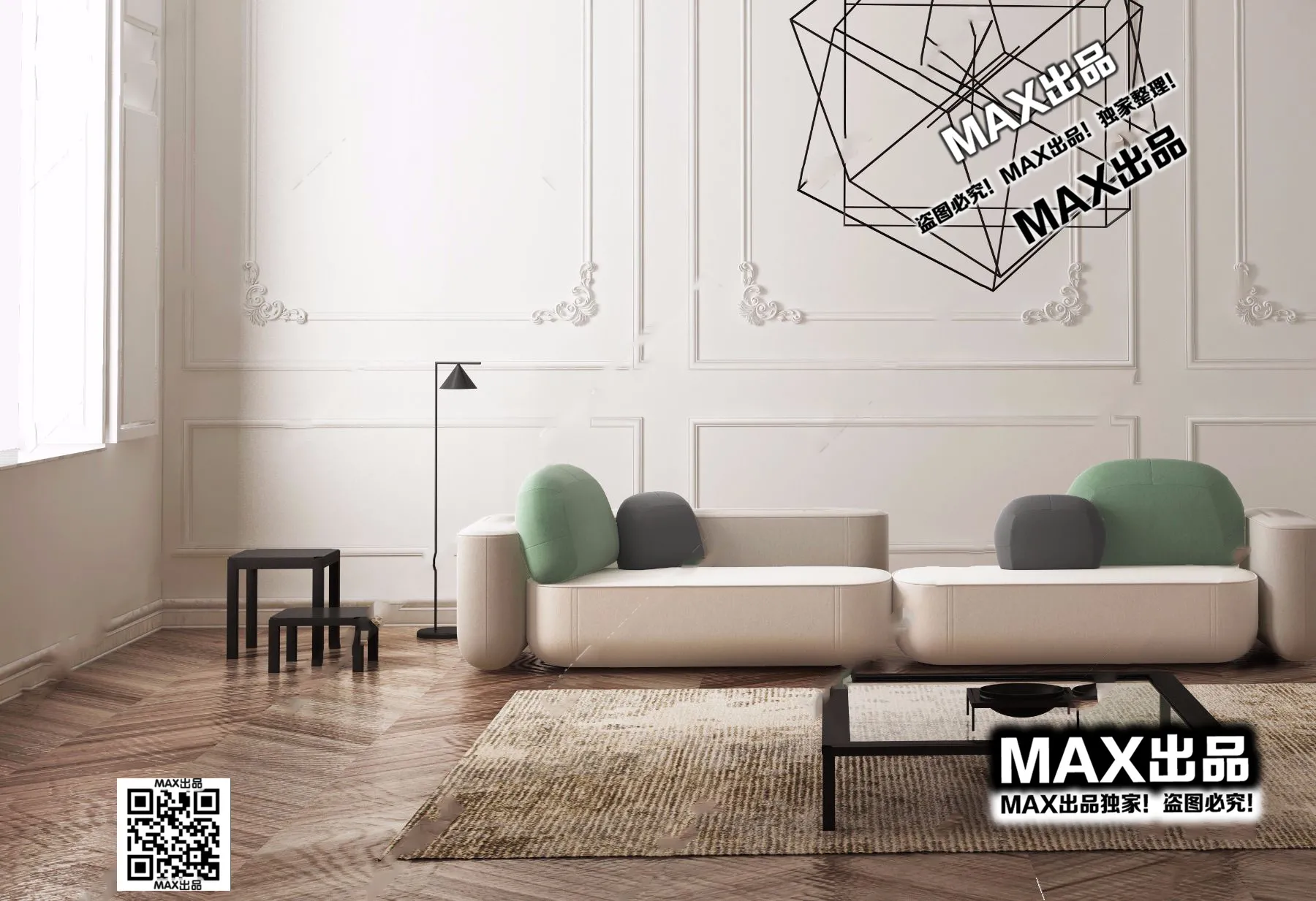 3DS MAX SCENES – LIVING ROOM – 203