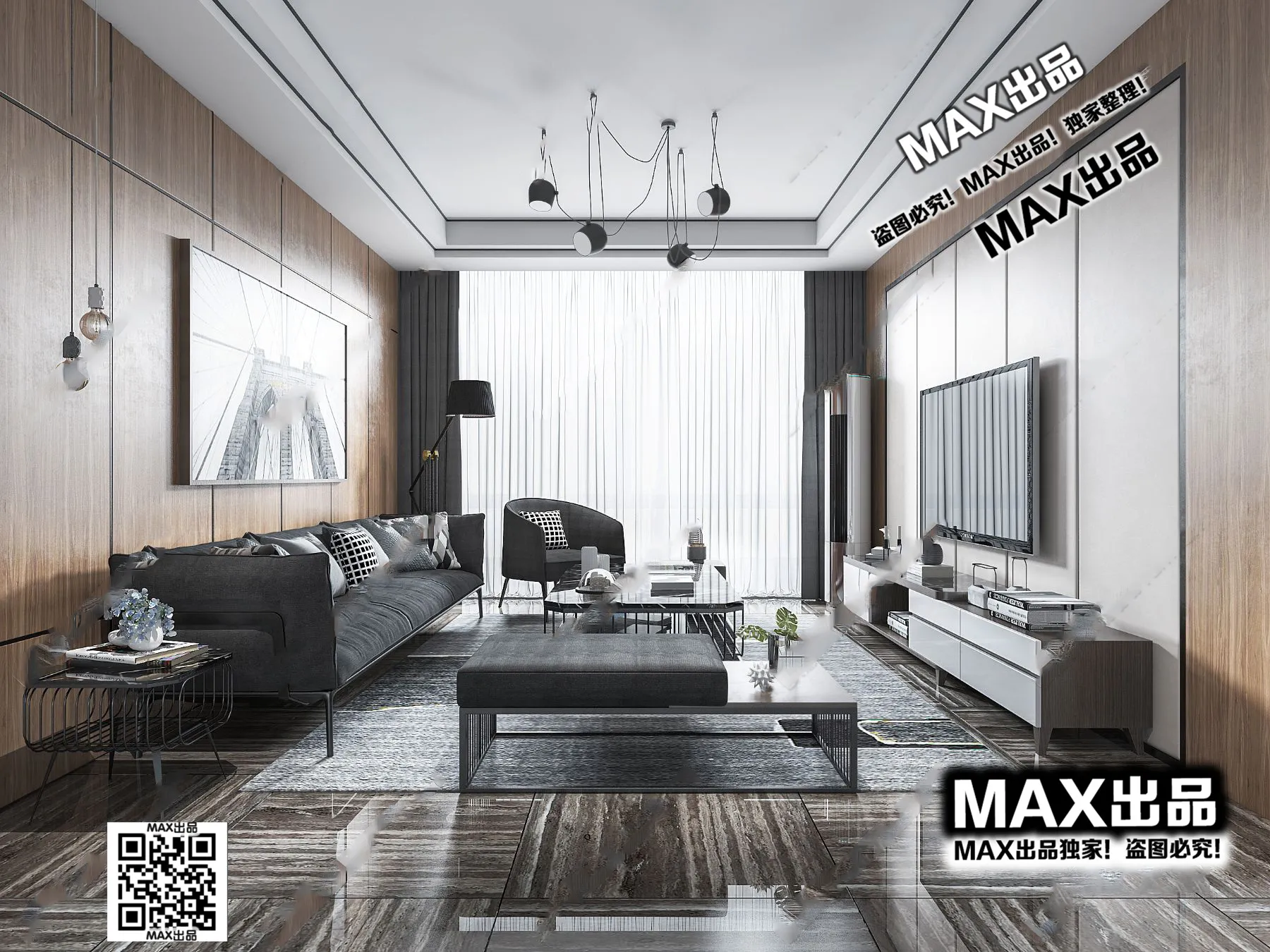 3DS MAX SCENES – LIVING ROOM – 215